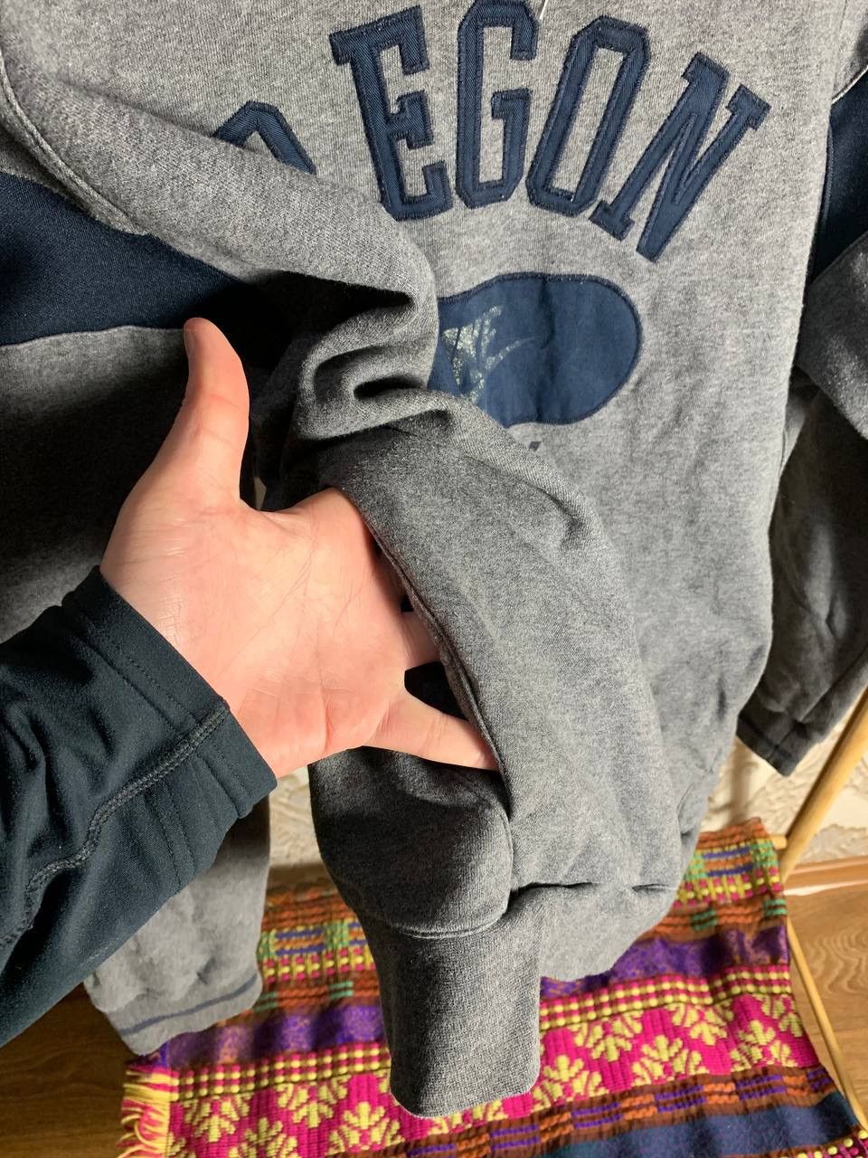 Nike × Vintage VERY RARE NIKE OREGON TRACK HOODIE JAPAN STYLE DRILL Y2K 90s Size US L / EU 52-54 / 3 - 4 Thumbnail