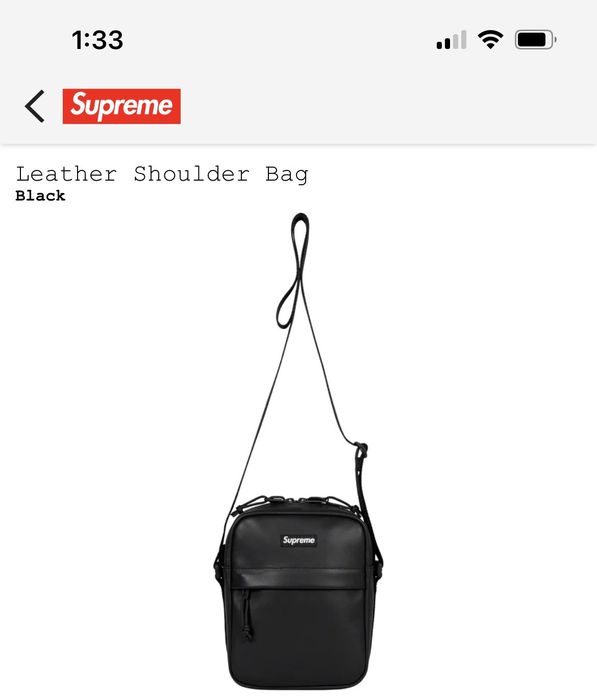 Supreme SUPREME LEATHER SHOULDER BAG | Grailed