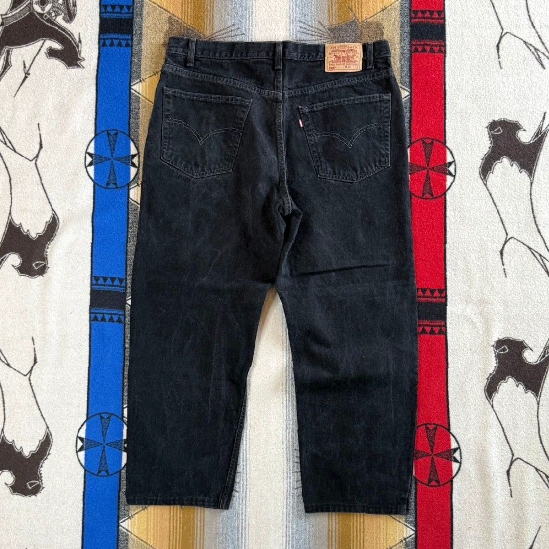 Levi's VINTAGE Levi’s 550 Black Denim Jeans 40x29 Men Regular Straight Zip Button Canada 90s Size US 40 / EU 56 - 2 Thumbnail