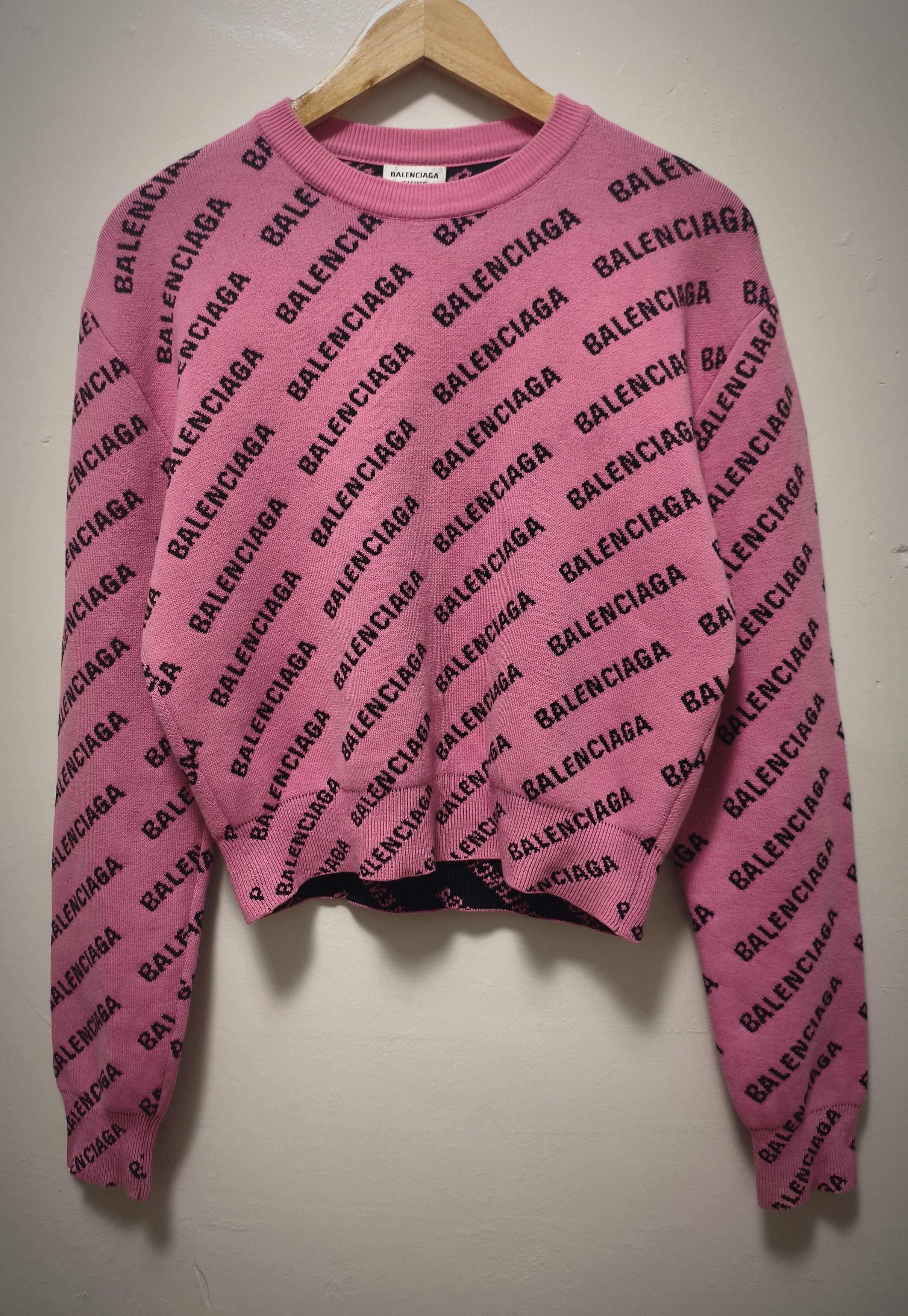 Balenciaga Balenciaga SS22 Pink Logo Sweater Size M / US 6-8 / IT 42-44 - 1 Thumbnail