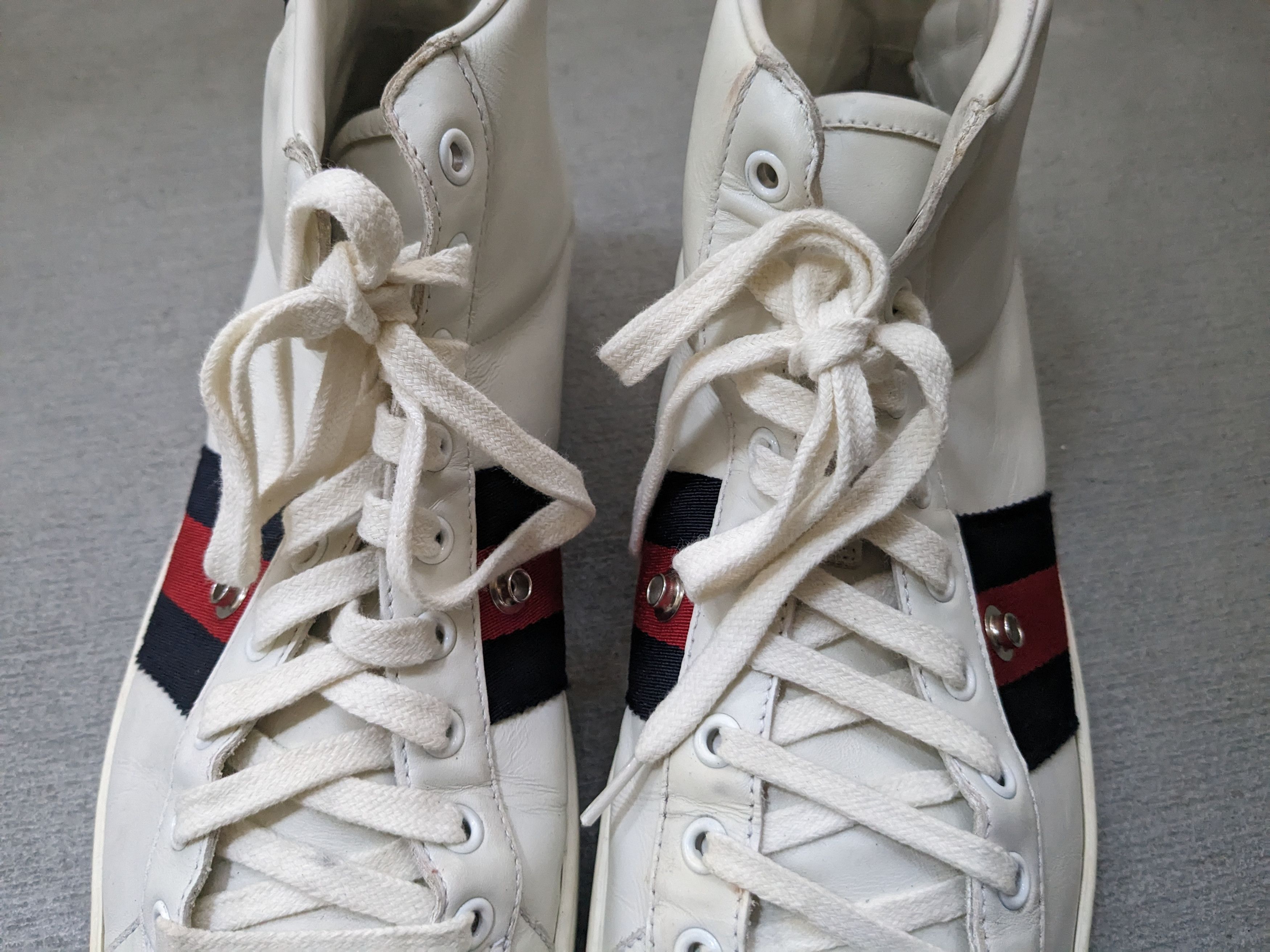 Gucci Gucci Ace Sneakers Size 9 White Leather High Tops Size US 9 / EU 42 - 3 Thumbnail