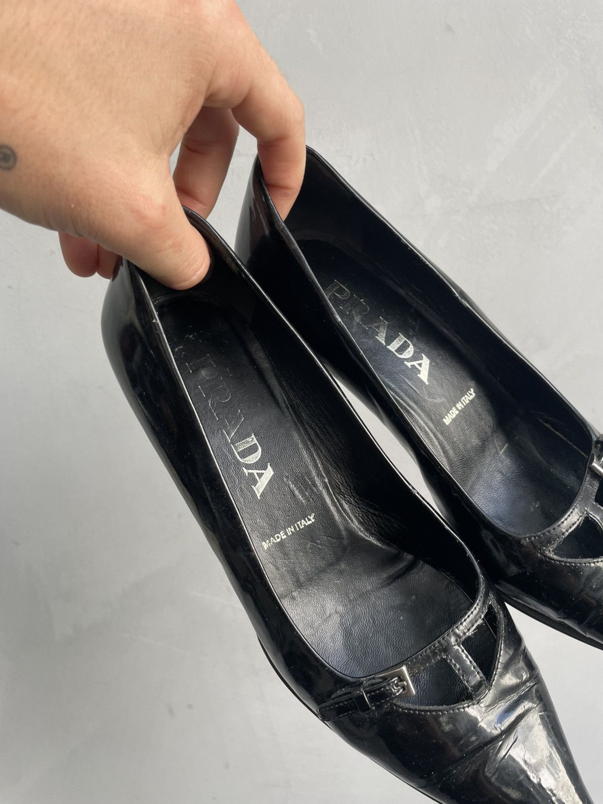 Prada Leather y2k Prada mules retro style herl boots hype Size US 8 / IT 38 - 13 Thumbnail