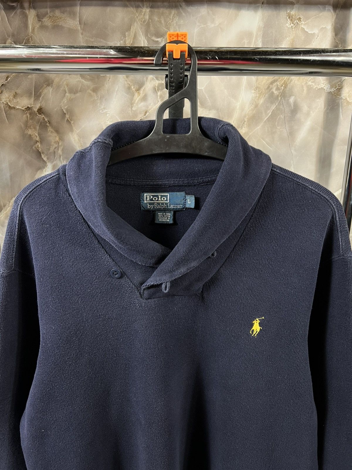 Polo Ralph Lauren × Vintage Vintage 90s Polo Ralph Lauren Distressed Sweater Size US L / EU 52-54 / 3 - 3 Thumbnail