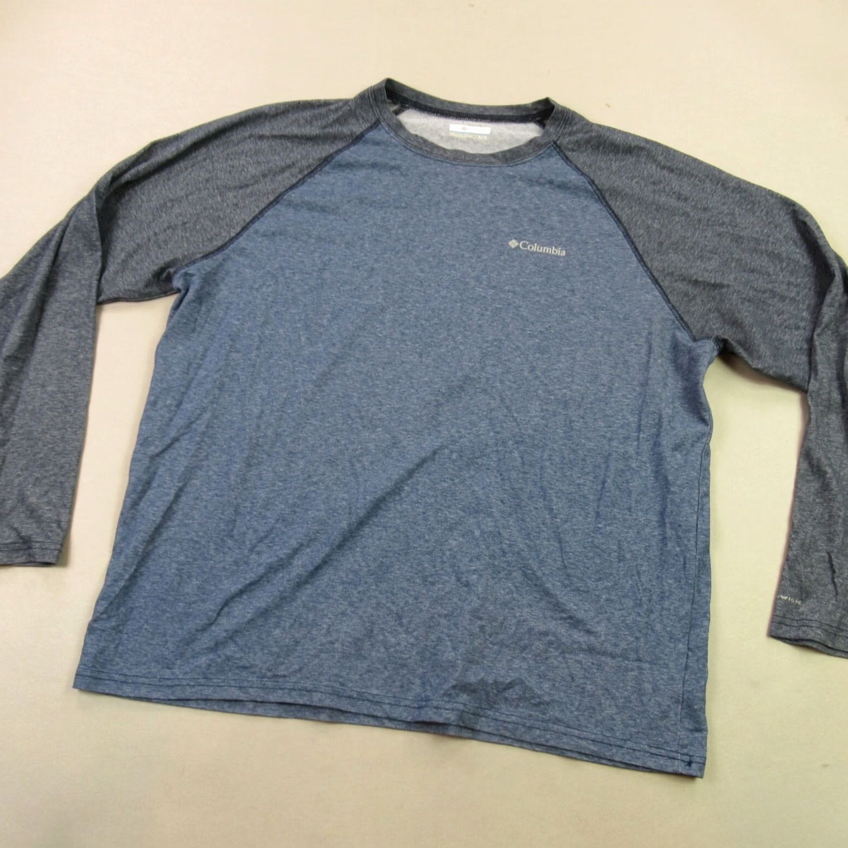 Vintage Columbia Shirt Men XL Long Sleeve Crew Neck blue Lightweight Size US XL / EU 56 / 4 - 2 Thumbnail