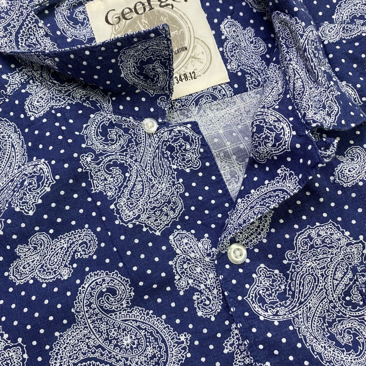 Japanese Brand Vintage Bandana Paisley george button shirt slimfit Size US L / EU 52-54 / 3 - 7 Thumbnail