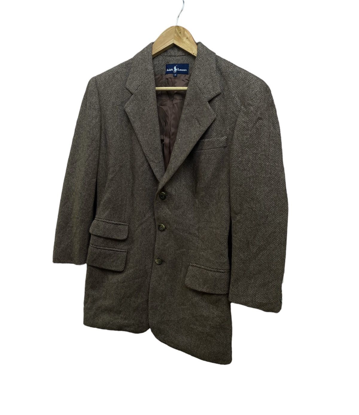 Ralph Lauren × Vintage Vintage 90s Ralph Lauren Wool Blazer Size 38L - 2 Thumbnail