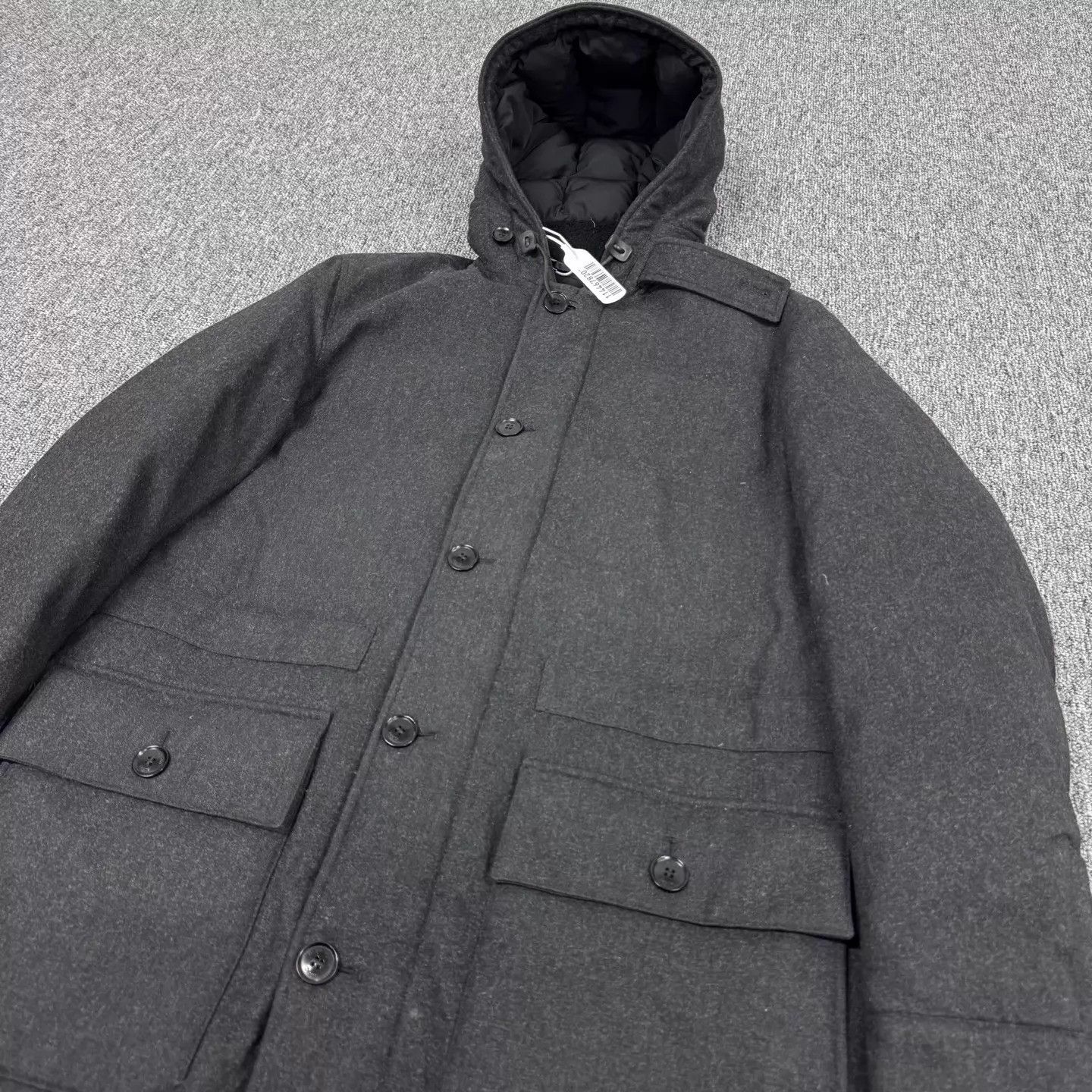Ermenegildo Zegna Zegna Black M/L Wool Hood Down Coat 48 99New Size US M / EU 48-50 / 2 - 4 Thumbnail