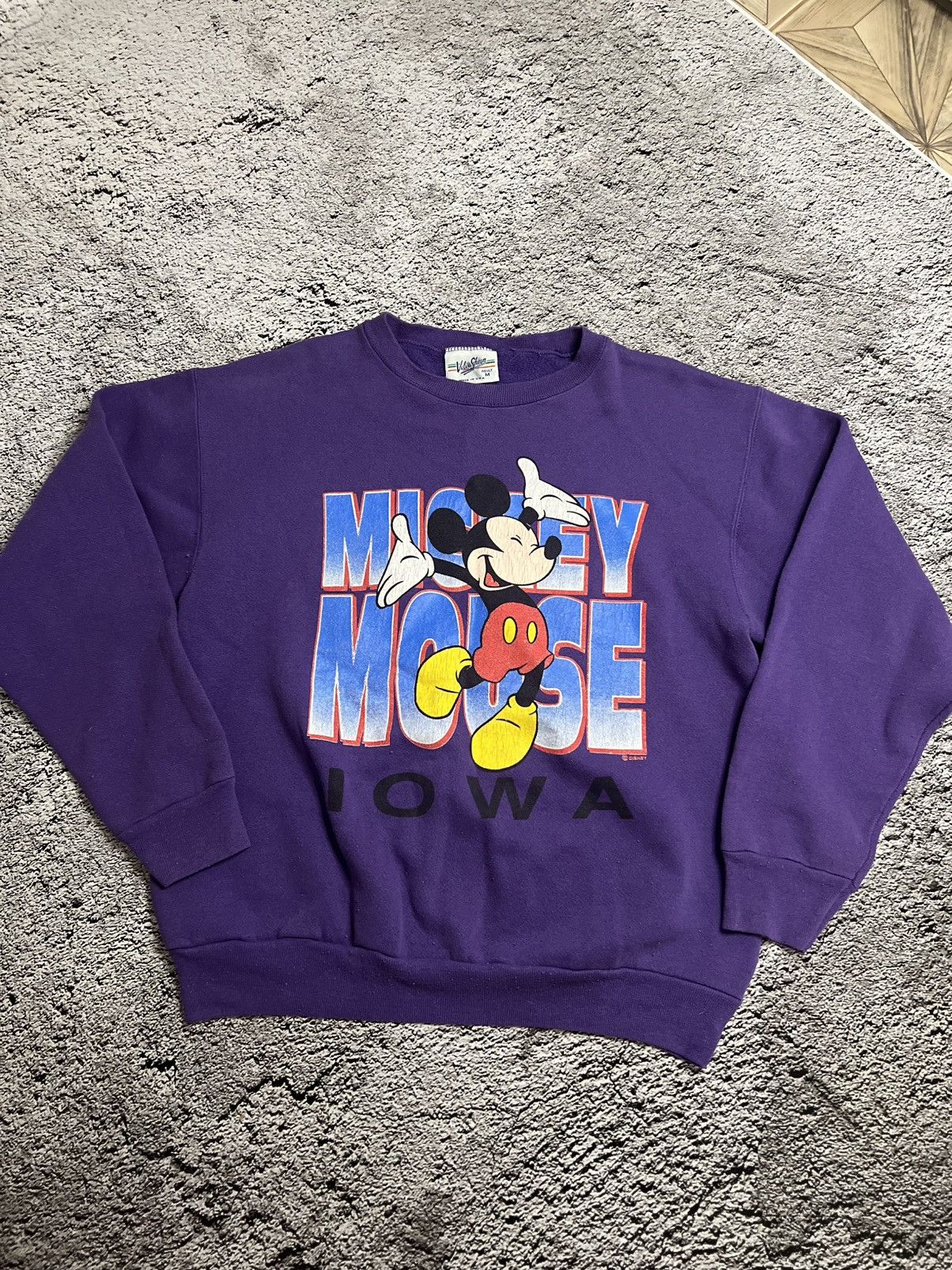 Mickey Mouse × Velva Sheen VTG 80-90s Velva Sheen USA made Mickey Mouse IOWA sweatshirt Size US M / EU 48-50 / 2 - 2 Thumbnail