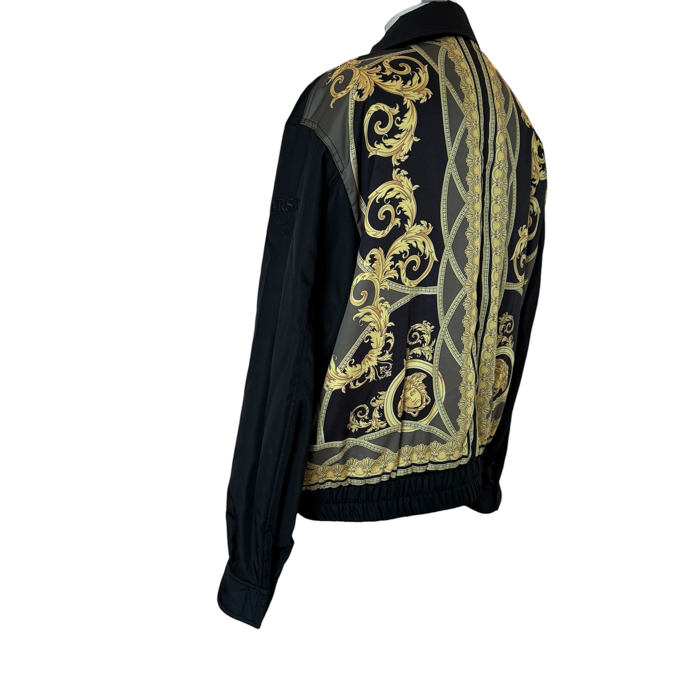 Versace Versace Bomber Jacket Black Heritage Print on back, 56 Size US XL / EU 56 / 4 - 3 Thumbnail