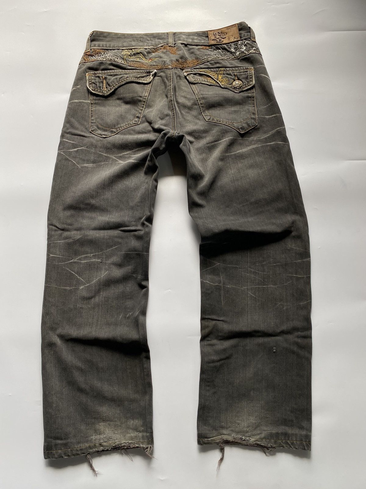 Japanese Brand × Le Grande Bleu (L.G.B.) Japanese brand big train embroidery wash Size US 34 / EU 50 - 1 Thumbnail
