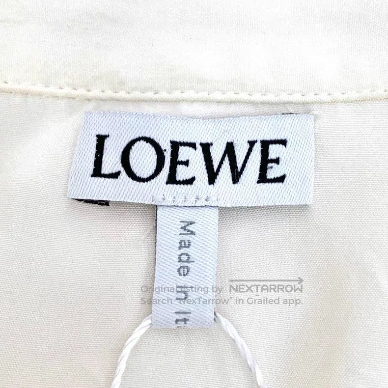 Loewe Loewe White Logo Embroidered Silk V-neck Single Button Lon Size XS / US 0-2 / IT 36-38 - 6 Thumbnail