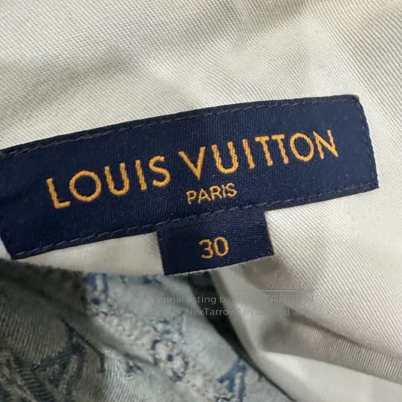 Louis Vuitton Louis Vuitton FeiDong flocked embroidered full logo denim Size US 30 / EU 46 - 5 Thumbnail