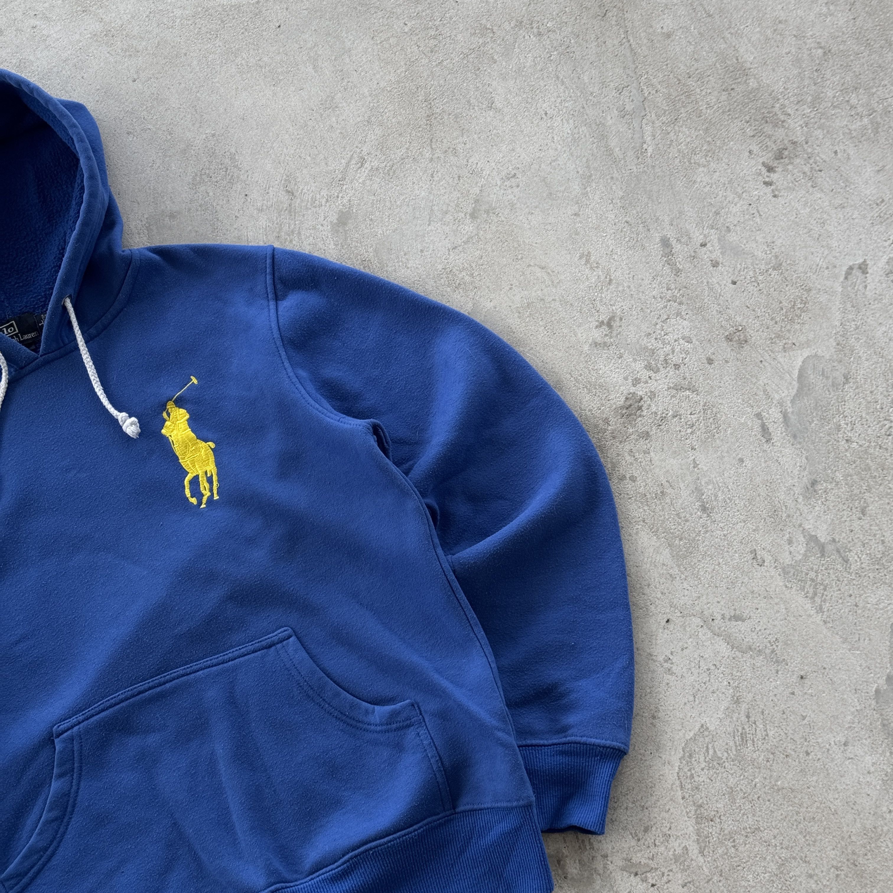 Polo Ralph Lauren Polo Ralph Lauren Yellow Big Pony Blue Hoodie Custom Fit L Size US L / EU 52-54 / 3 - 2 Thumbnail