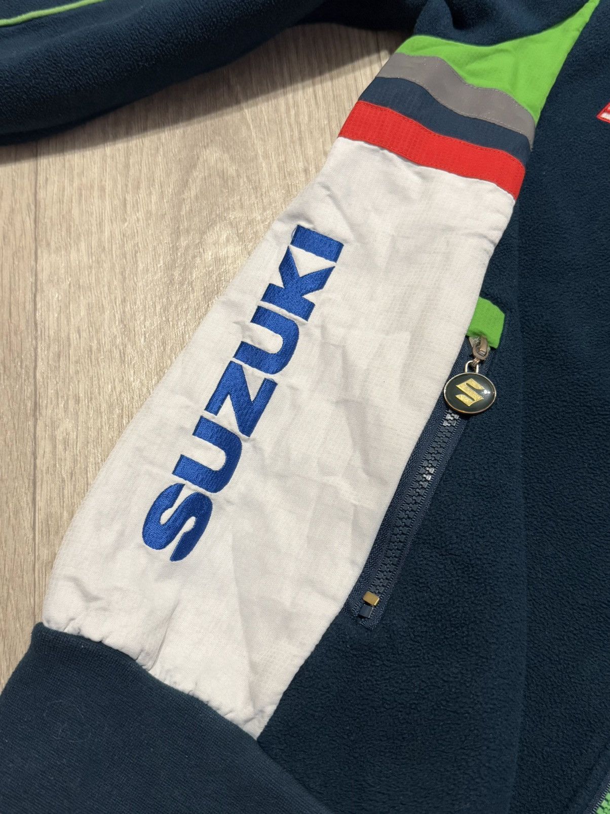 Vintage 🔷Vintage Suzuki Racing Fleece Jacket 90s🔷 Size US L / EU 52-54 / 3 - 4 Thumbnail