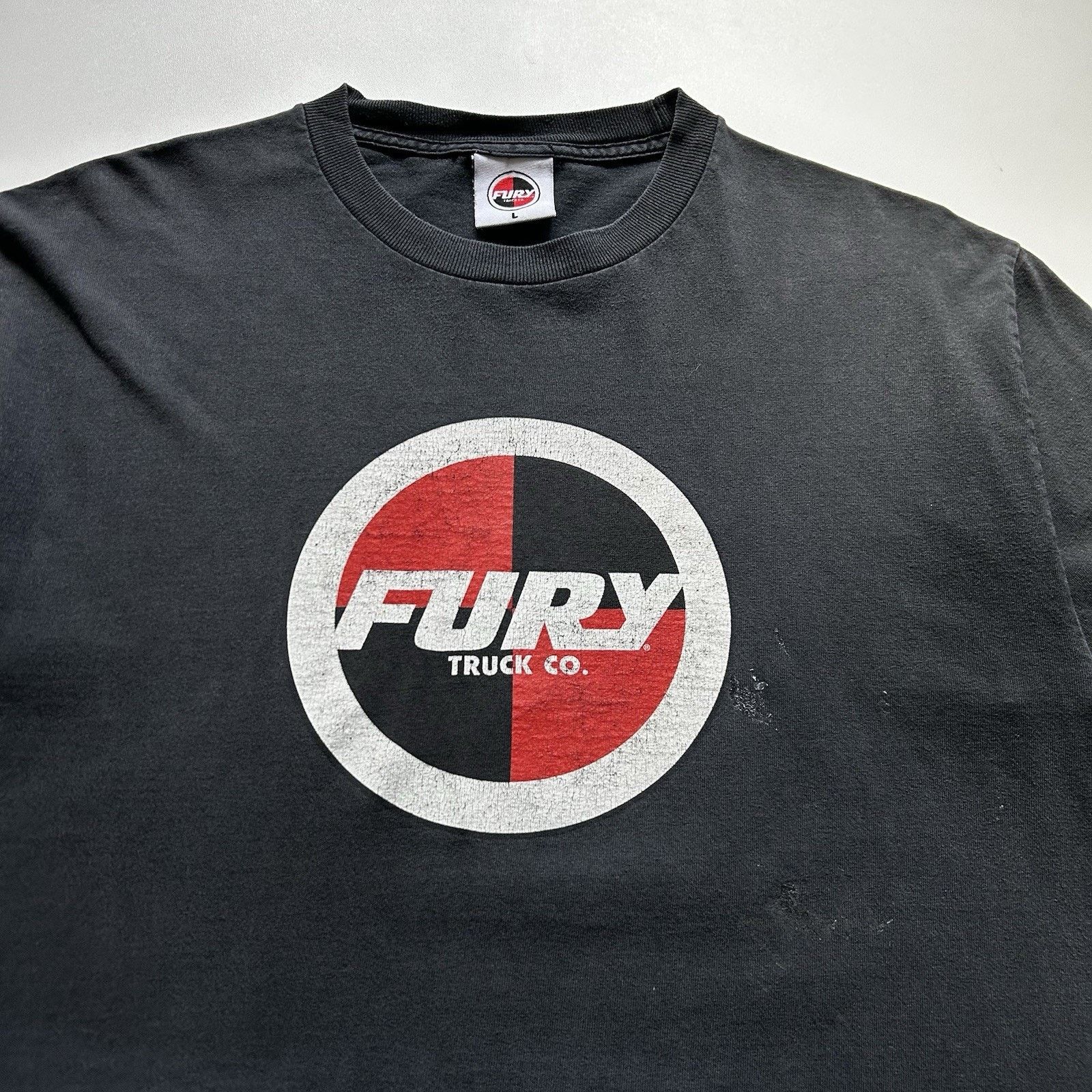Vintage Fury Trucks T Shirt Large 90s Skateboard USA Faded