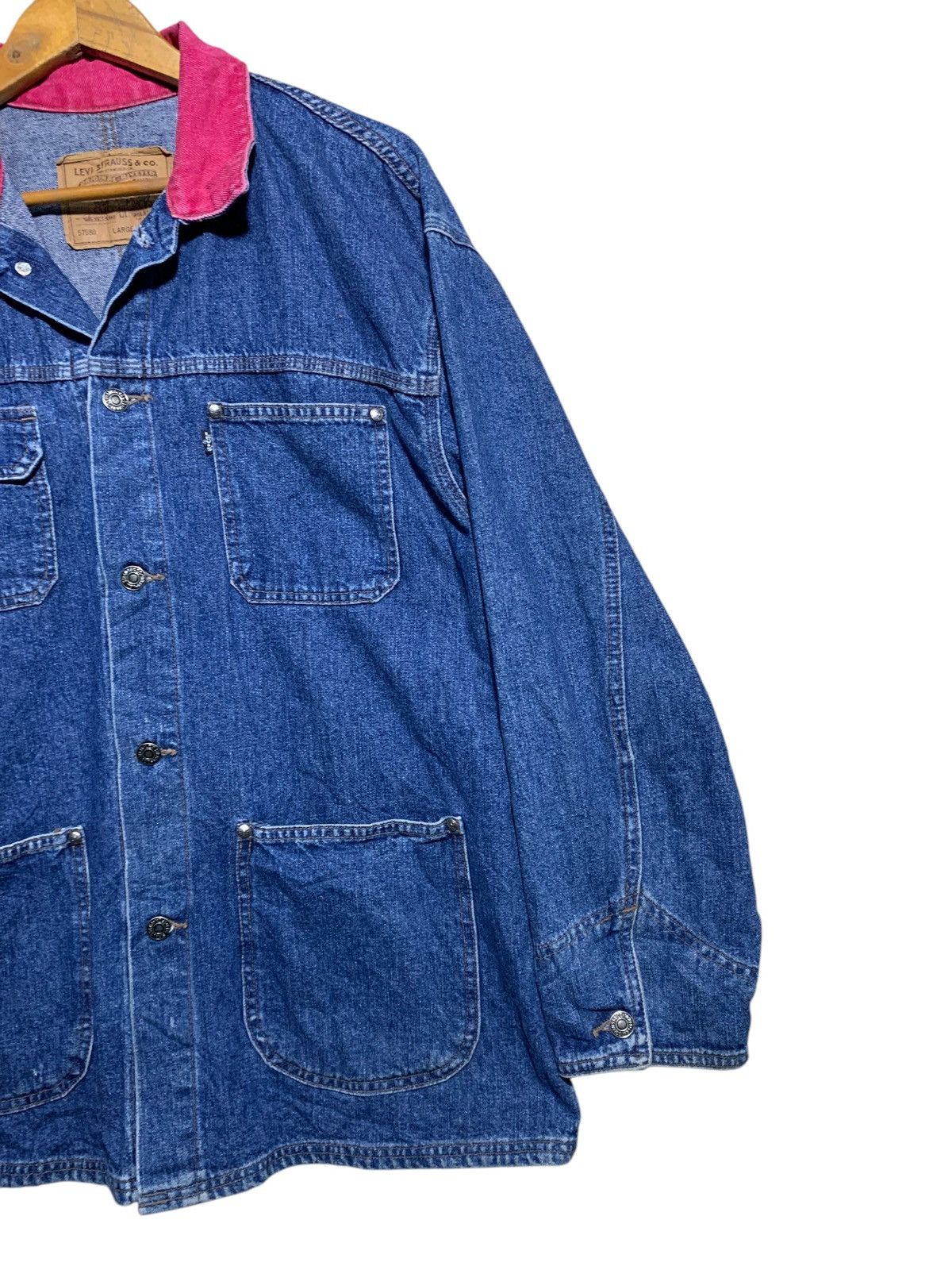 Levi's 🔥VTG LEVIS DENIM CHORE JACKETS USA 🇺🇸 Size US L / EU 52-54 / 3 - 3 Thumbnail