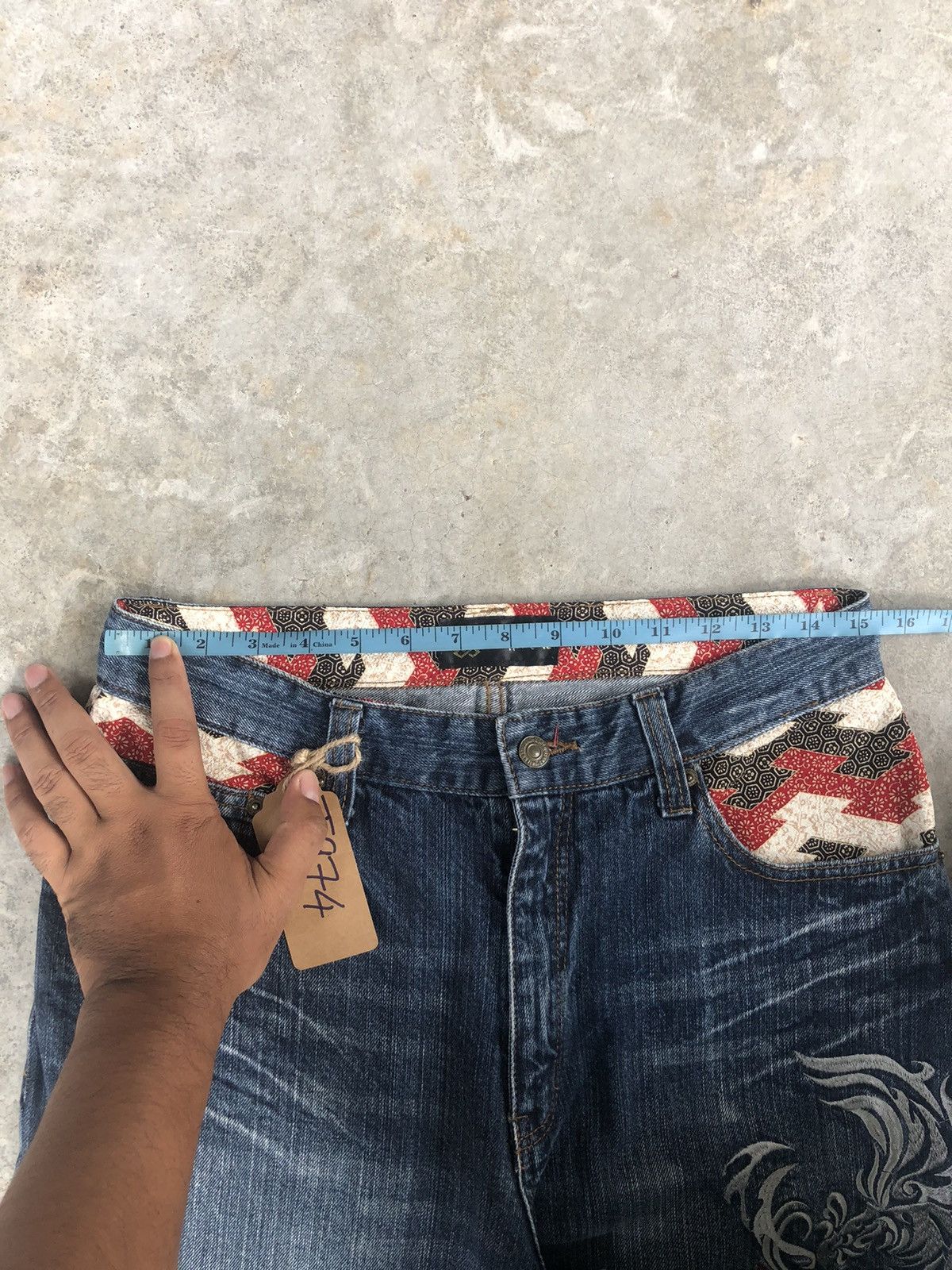 Japanese Brand Japanese Phoenix Embroidered Jeans Multipocket Distressed Size US 30 / EU 46 - 17 Thumbnail