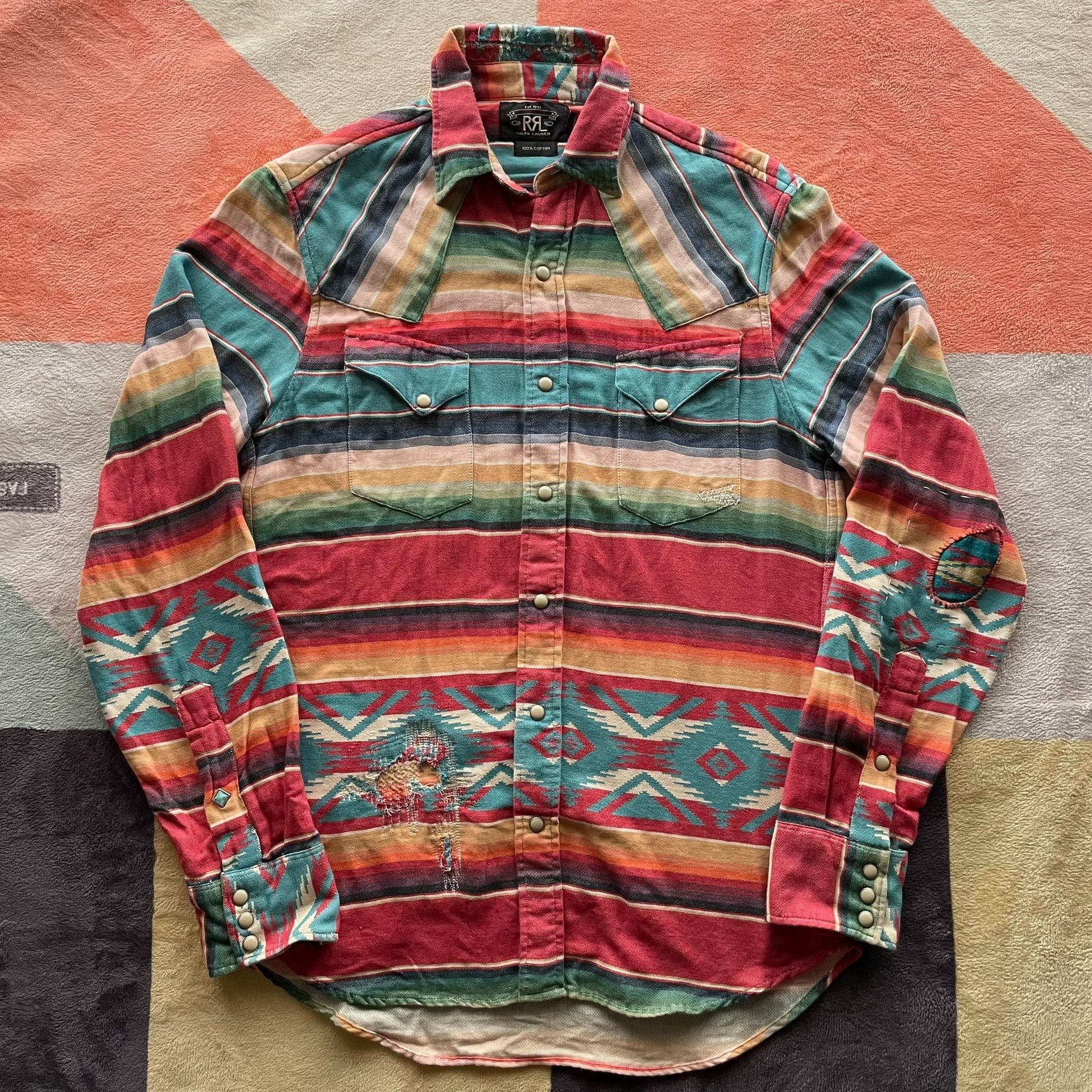 RRL Ralph Lauren RRL Double RL Southwest Shirt Size US S / EU 44-46 / 1 - 1 Thumbnail
