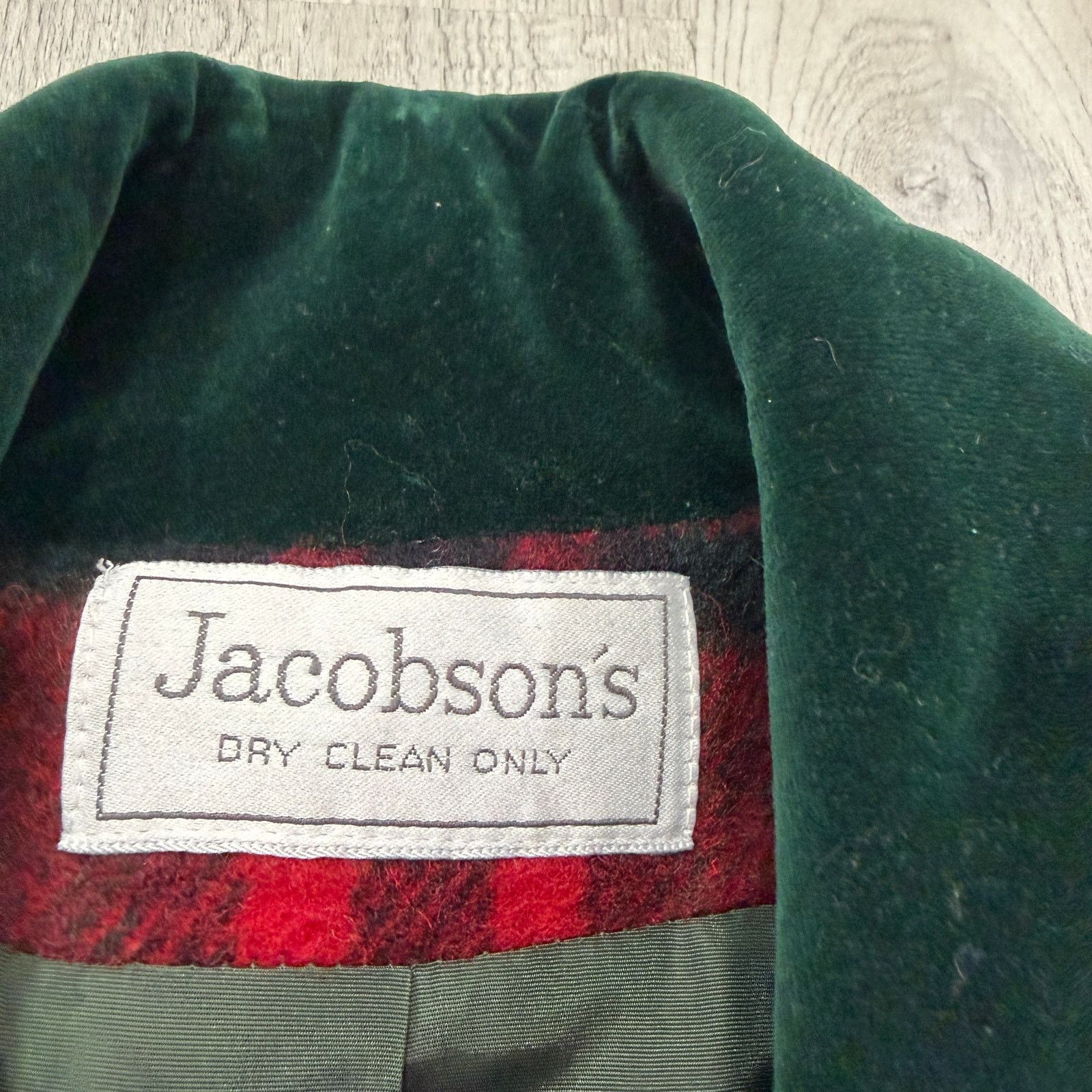 Vintage Vintage Jacobsons Wool Down Coat Red Green Tartan Plaid Size L / US 10 / IT 46 - 5 Thumbnail