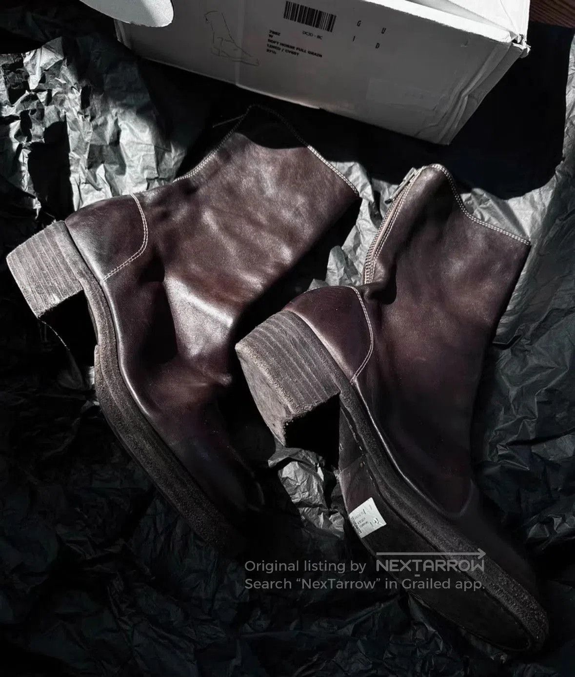 Guidi guid 788z brown leather ankle boots. Size US 5.5 / EU 38 - 4 Thumbnail
