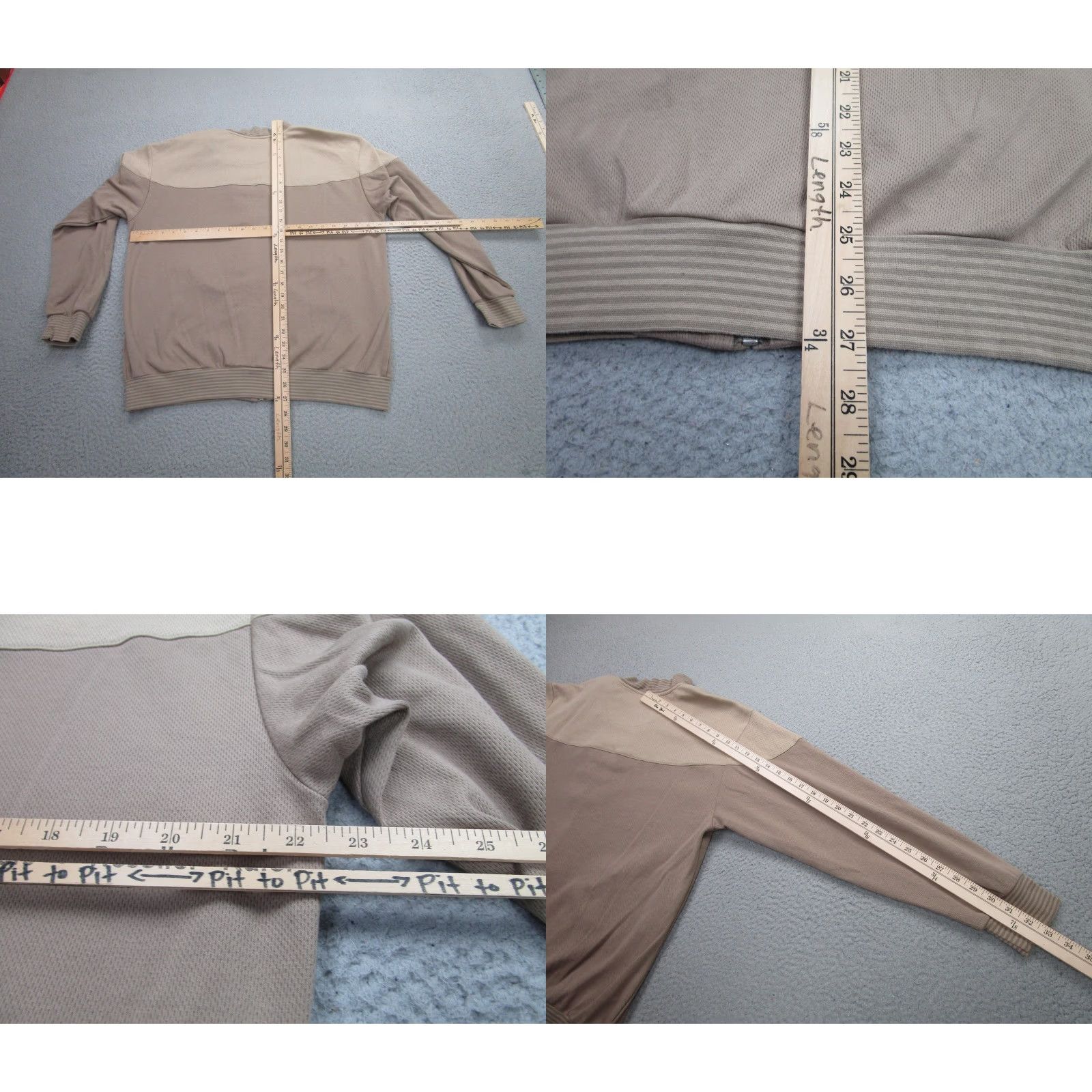 Blair VINTAGE John Blair Jacket Mens M Beige Tan Zip Knit Bomber Grandpa Rockabilly Size US M / EU 48-50 / 2 - 8 Thumbnail