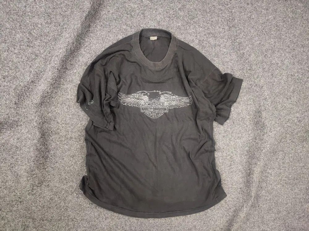 Harley Davidson Vintage 90's Harley Davidson Motorclothes Faded Shirt USA Size US M / EU 48-50 / 2 - 1 Thumbnail