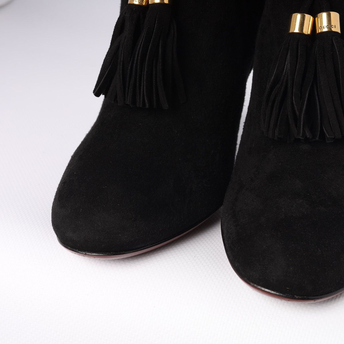 Gucci Gucci Black Suede Mischa Ankle Boots Tassel Size US 10 / IT 40 - 4 Thumbnail