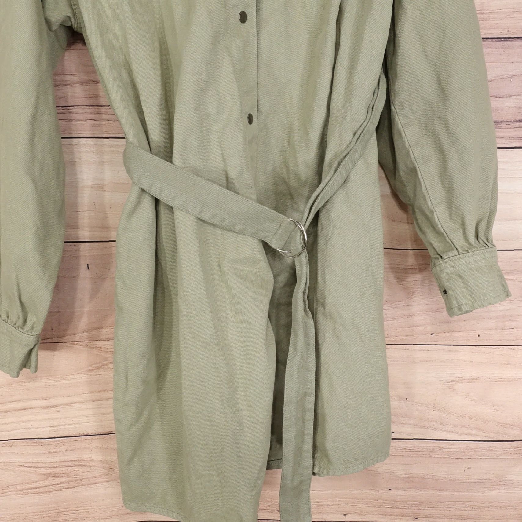 Boohoo NWT Boohoo Maternity Belted Utility Dress Size 6 Light Khaki Long Sleeve Womens Size M / US 6-8 / IT 42-44 - 3 Thumbnail