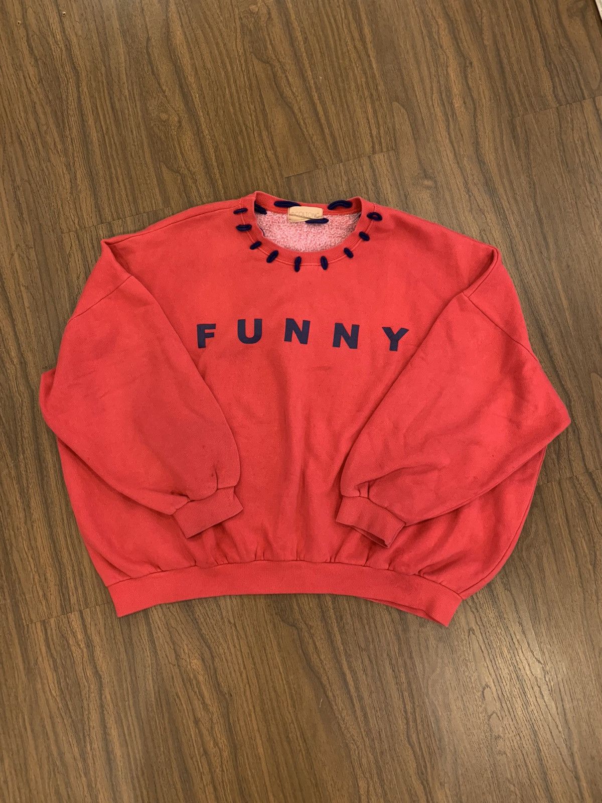 Japanese Brand × Vintage Sweatshirt Funny red Size L / US 10 / IT 46 - 1 Thumbnail