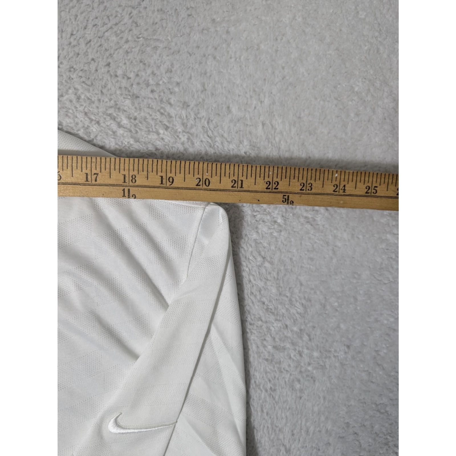 Nike Nike Polo Mens 2XL White Geometric Print Golf Athletic Performance Shirt Size US XXL / EU 58 / 5 - 6 Thumbnail