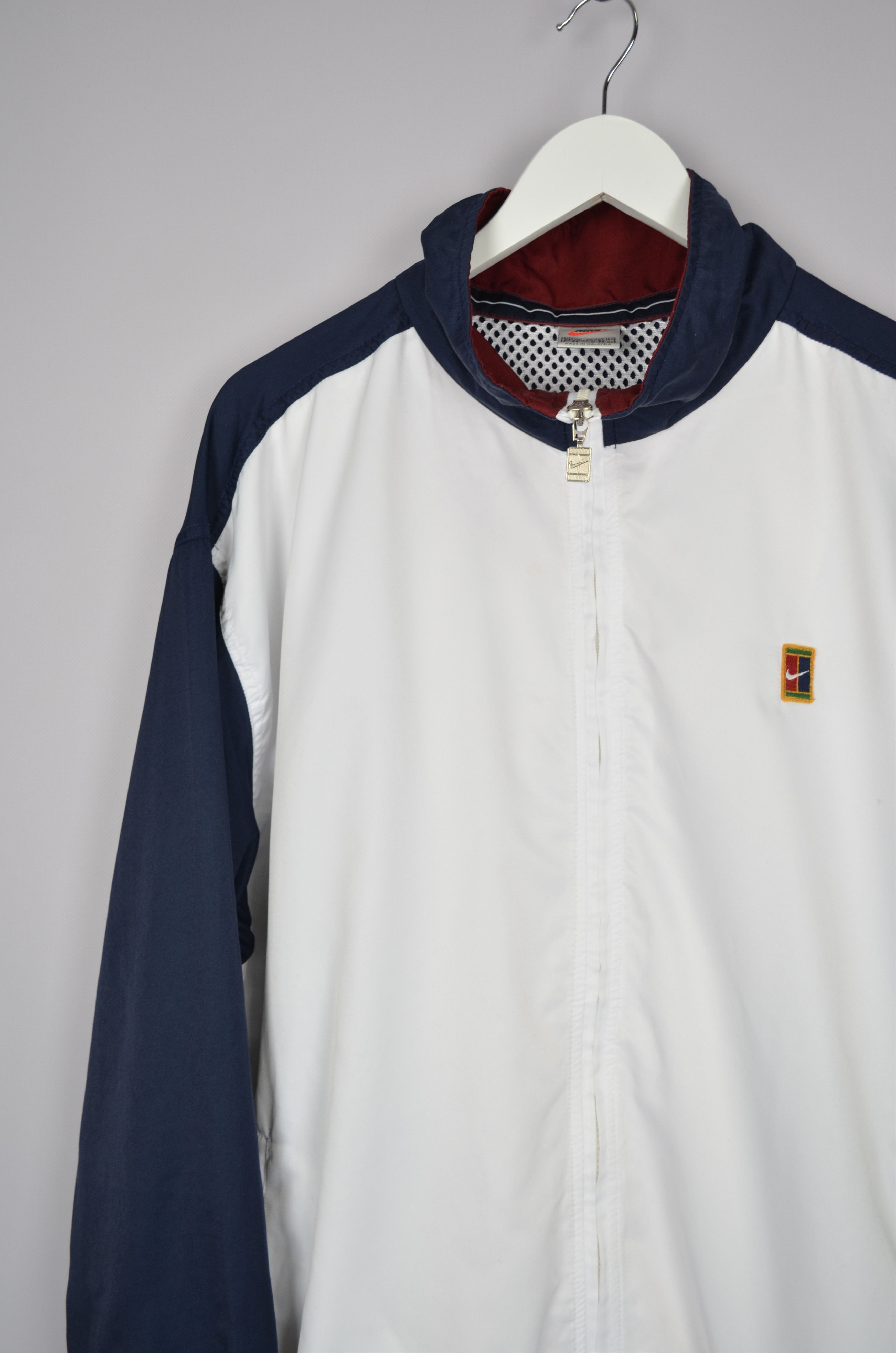 Nike × Vintage 90's Nike Court Jacket White/Navy Size XL Vintage y2k Size US XL / EU 56 / 4 - 4 Thumbnail