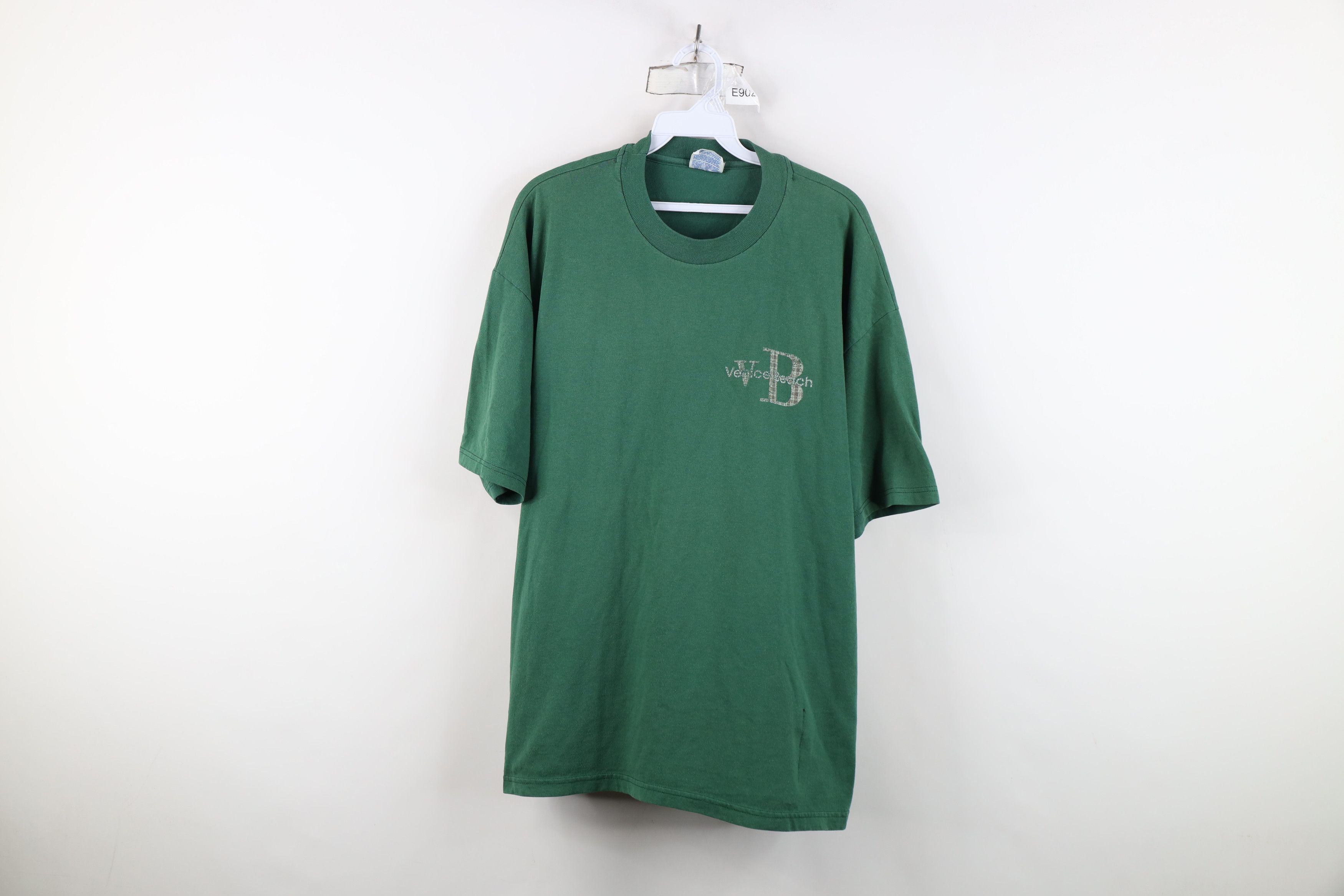 Vintage Vintage 90s Streetwear Spell Out Venice Beach T-Shirt Green Size US XL / EU 56 / 4 - 1 Thumbnail