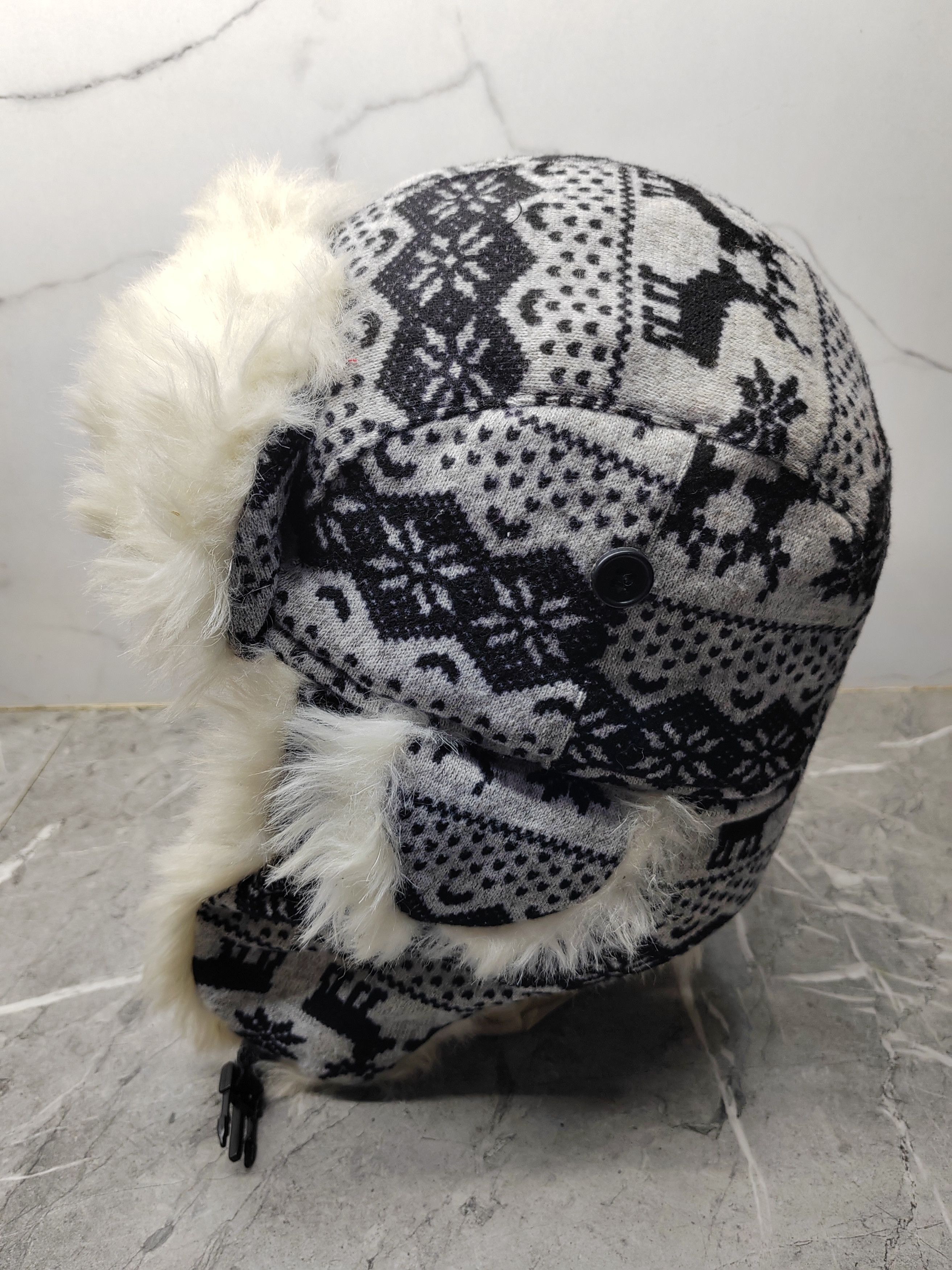Japanese Brand Vintage Y2k Ushanka Fur Earflap Cap Hat Size ONE SIZE - 4 Thumbnail