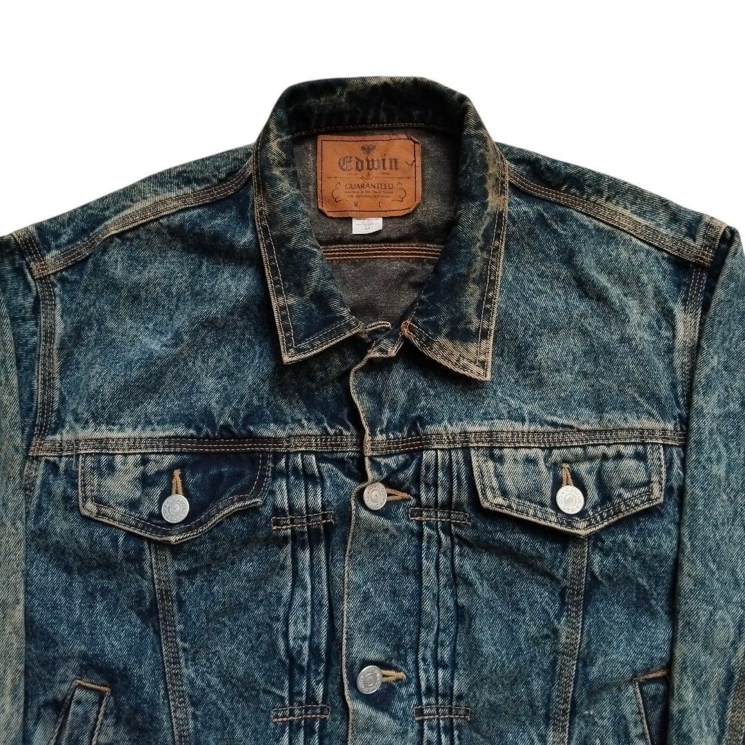 Edwin Edwin acid wash pleated denim jackets Size US M / EU 48-50 / 2 - 4 Thumbnail