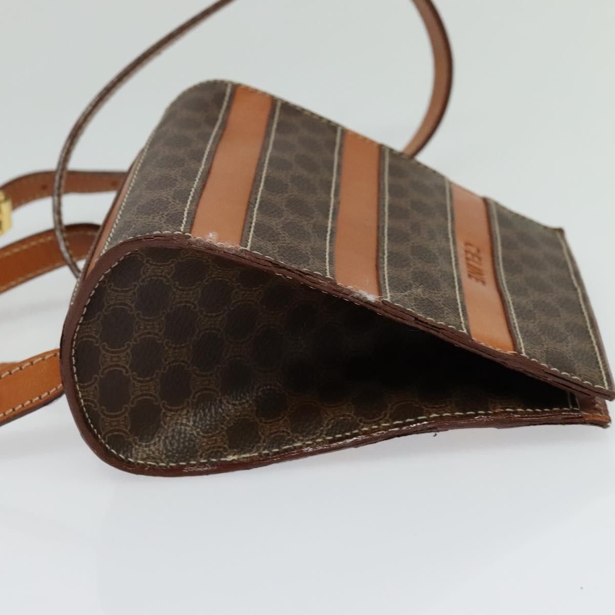 Celine CELINE Macadam Canvas Backpack Pvc Leather Brown Gold Size ONE SIZE - 5 Thumbnail