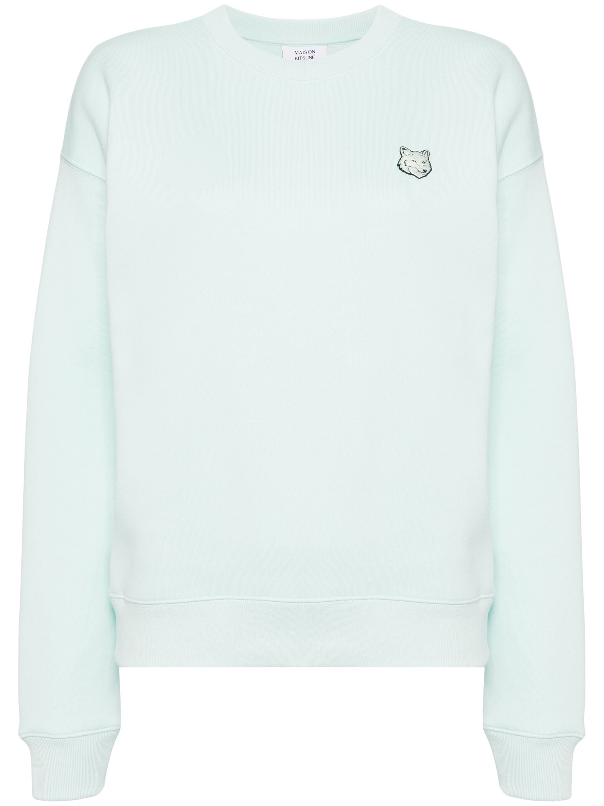 Maison Kitsune o1s22i1n1124 Bold Fox Head Crewneck Sweatshirt in Light Blue Size XS / US 0-2 / IT 36-38 - 1 Thumbnail