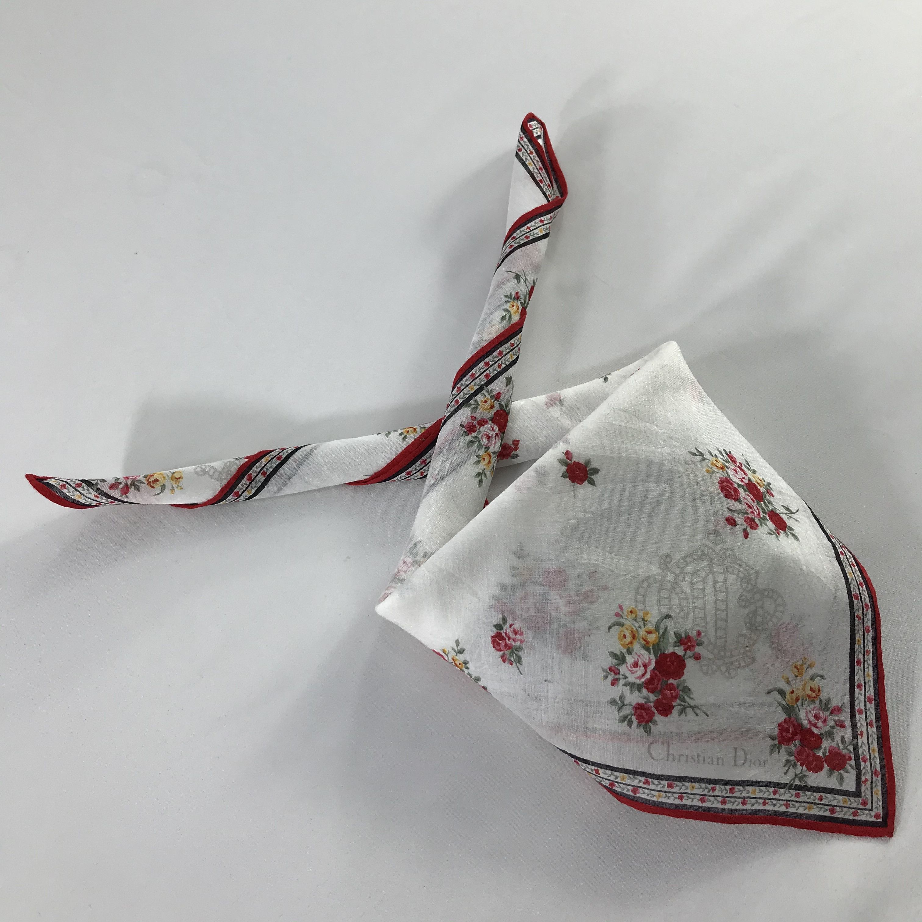Christian Dior Monsieur × Vintage Christian Dior Bandana / Handkerchief / Neckerchief - S622 Size ONE SIZE - 4 Thumbnail