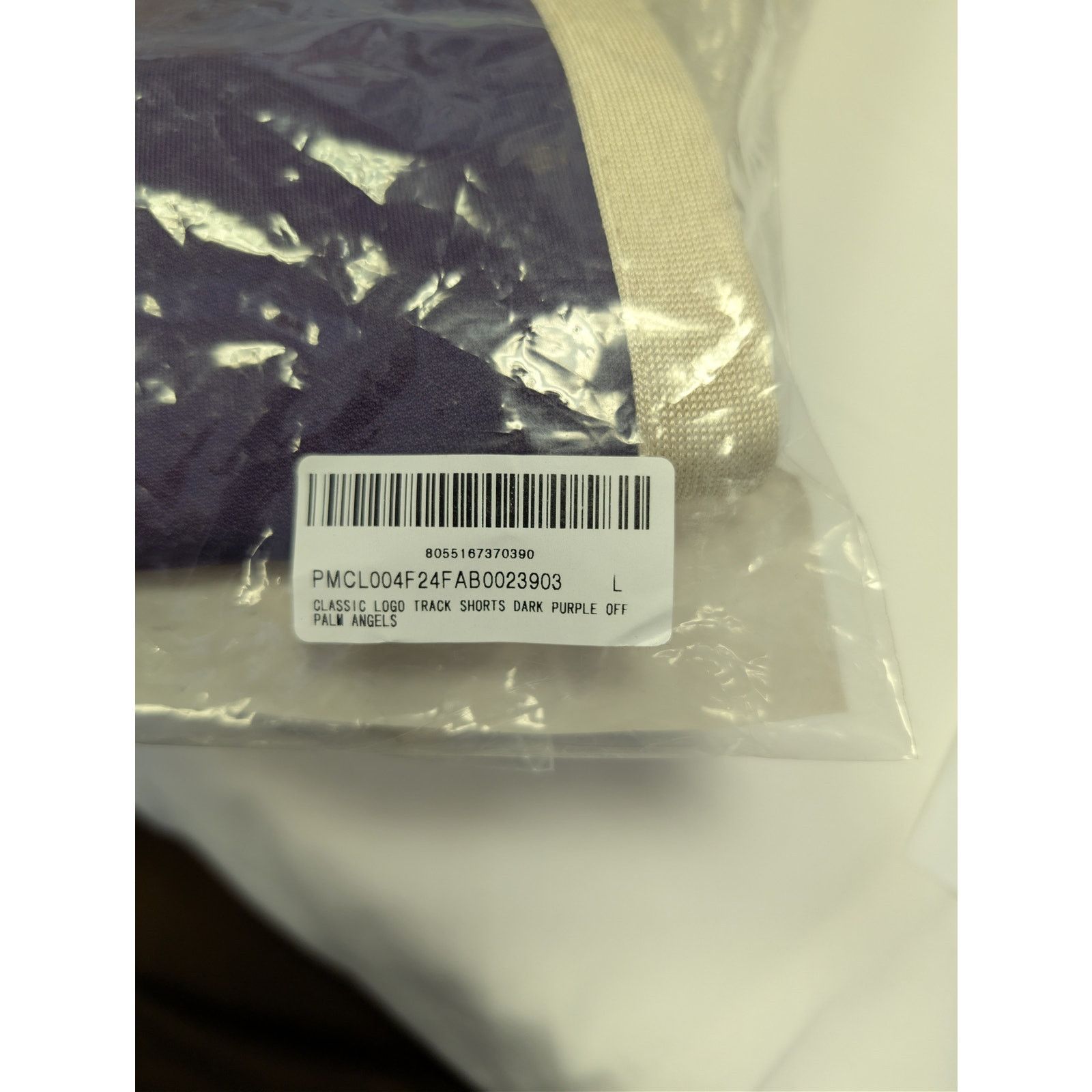 Palm Angels o1rshd1 Classic Logo Track Shorts in Dark Purple / Off-White Size US 34 / EU 50 - 21 Thumbnail