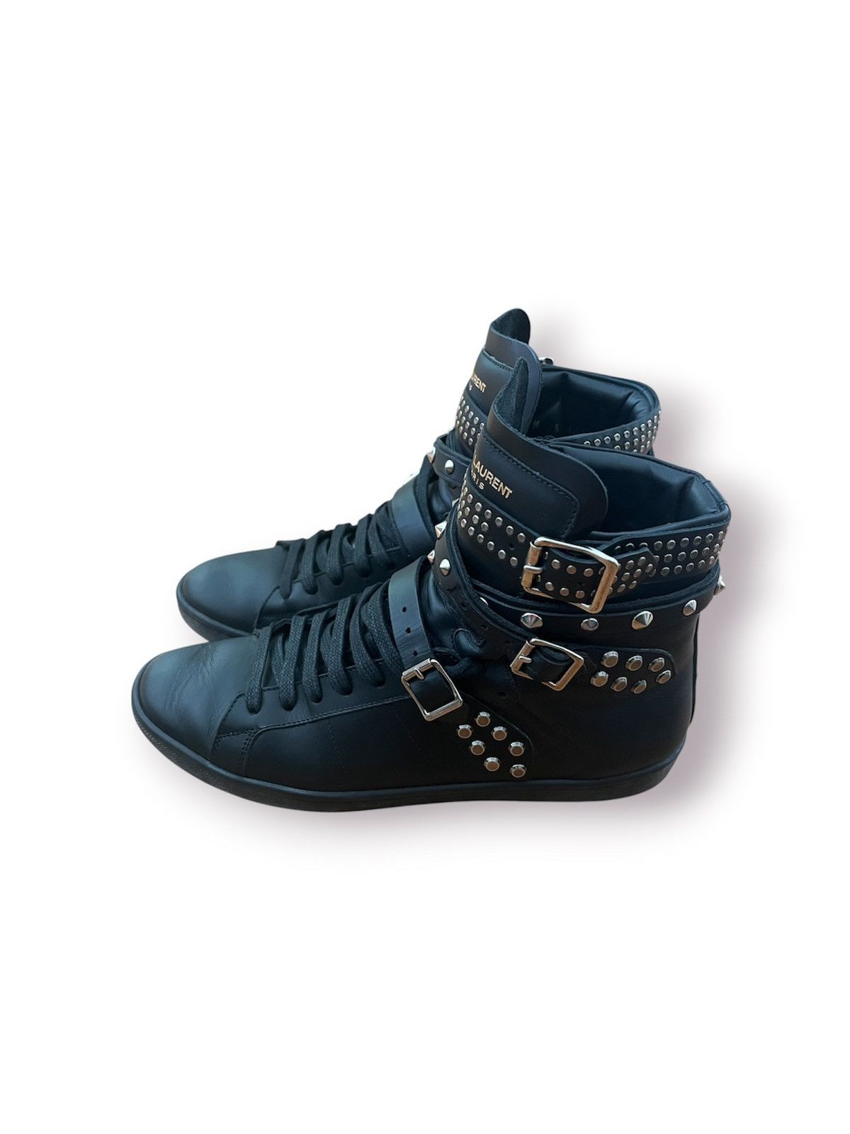 Saint Laurent Paris Saint Laurnet SL/16H belted high tops Size US 8.5 / IT 38.5 - 4 Thumbnail