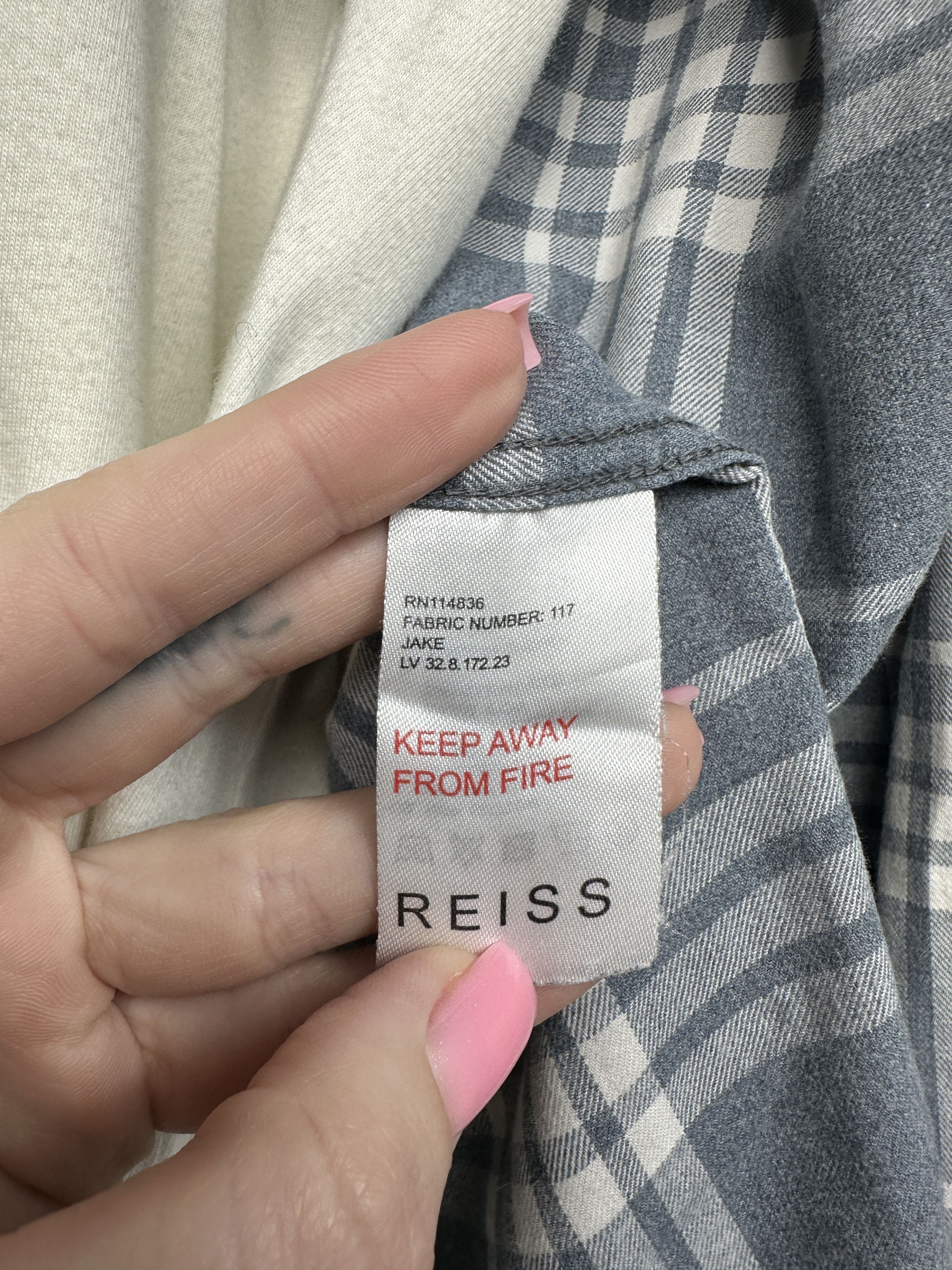 Reiss Reiss Mens Flannel Plaid Shirt Size US S / EU 44-46 / 1 - 4 Thumbnail