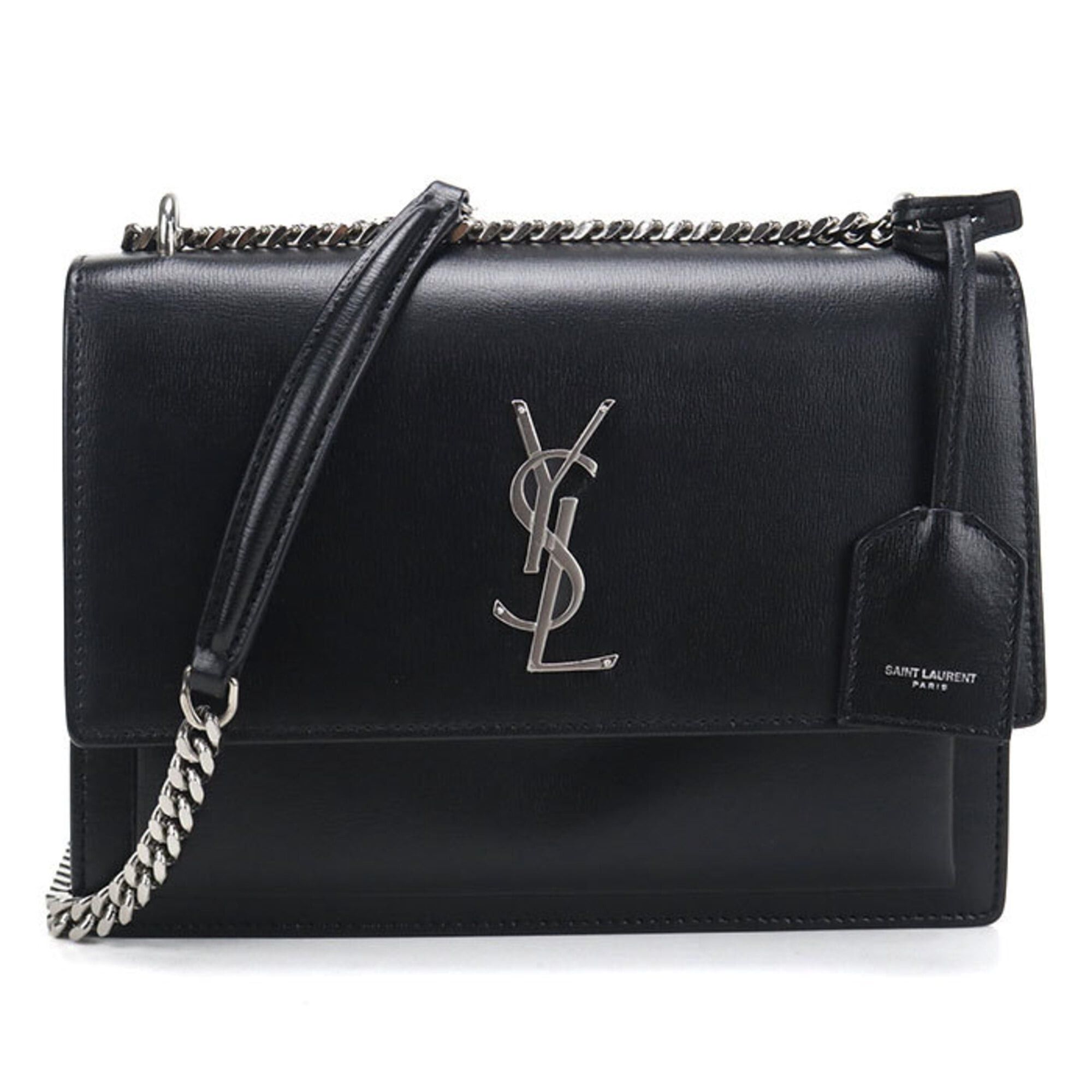 Saint Laurent Paris Saint Laurent Shoulder Bag 442906 Sunset Medium YSL Monogram Women's Black Size ONE SIZE - 1 Thumbnail