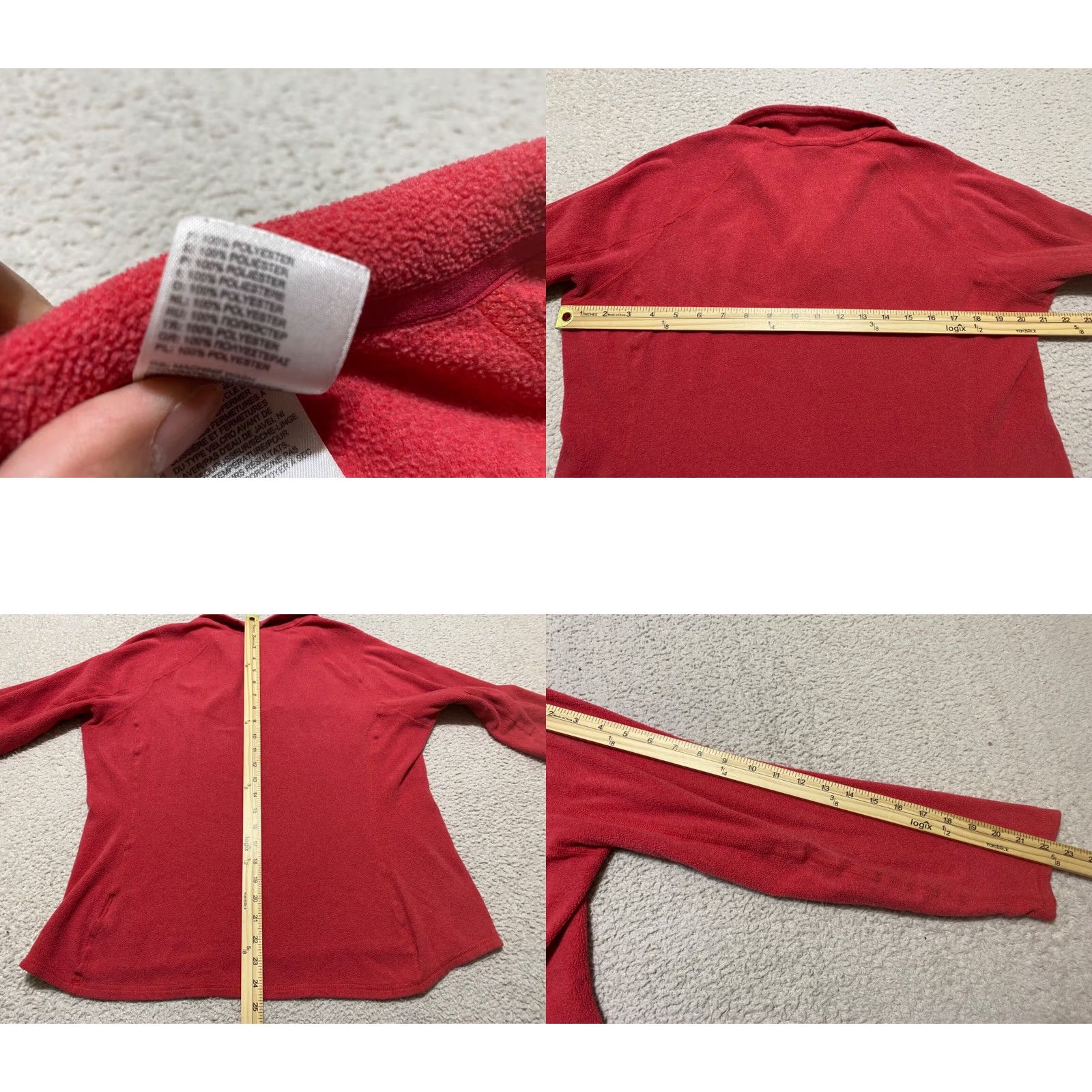 The North Face The North Face Womens Large Pink Sweater 1/2 Zip Pullover Long Sleeve Fleece Size L / US 10 / IT 46 - 8 Thumbnail