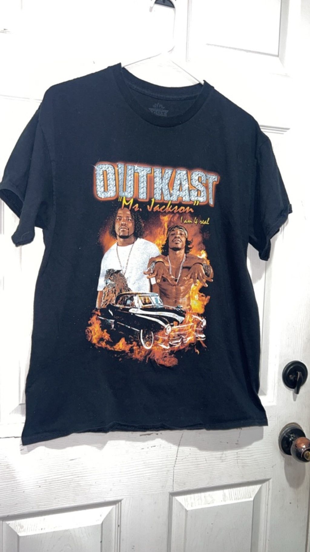Outkast Men's Outkast Black Short Sleeve Tee L with Orange Graphics Size US L / EU 52-54 / 3 - 1 Thumbnail