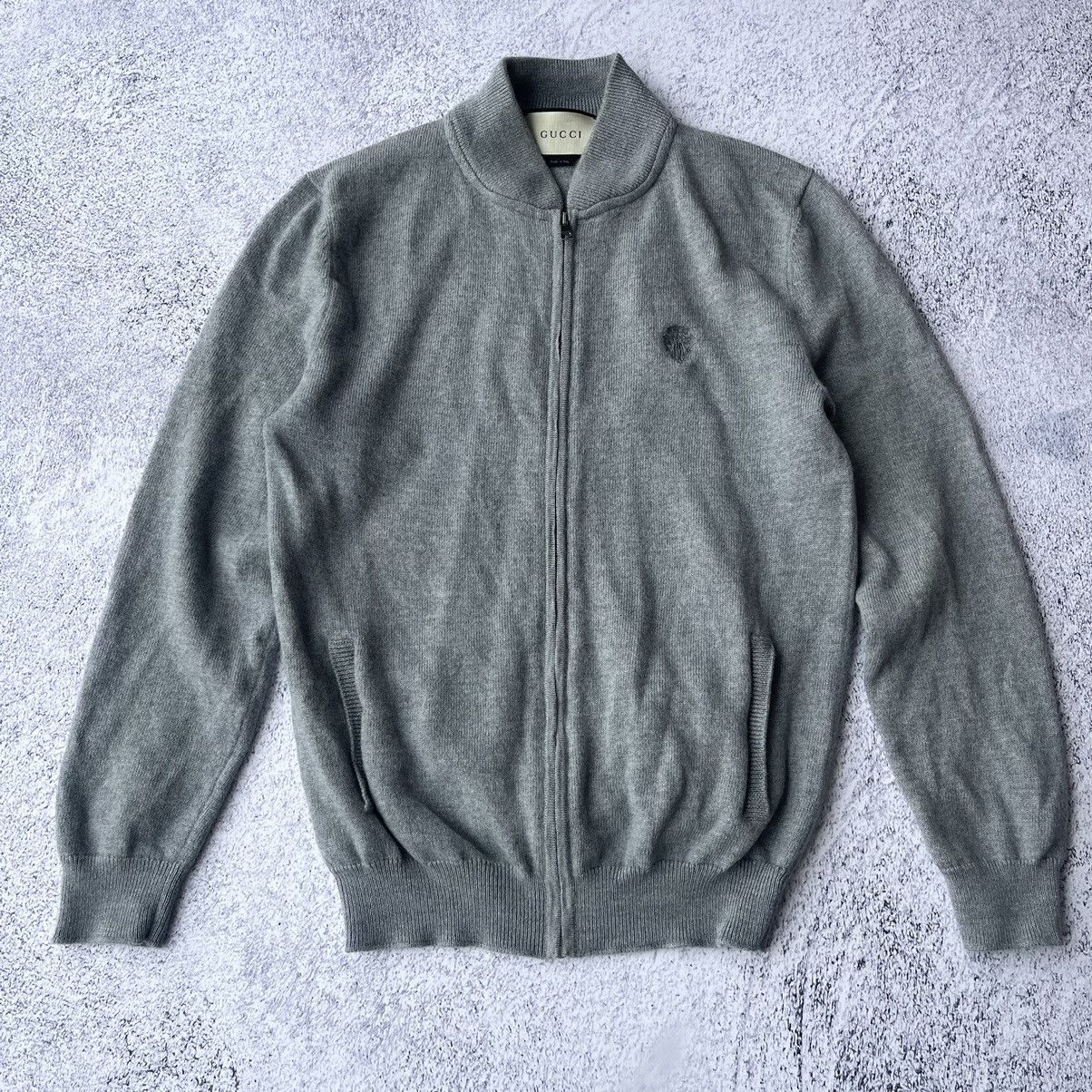 Gucci Gucci zip-up grey wool sweater made in Italy Size US XL / EU 56 / 4 - 1 Thumbnail