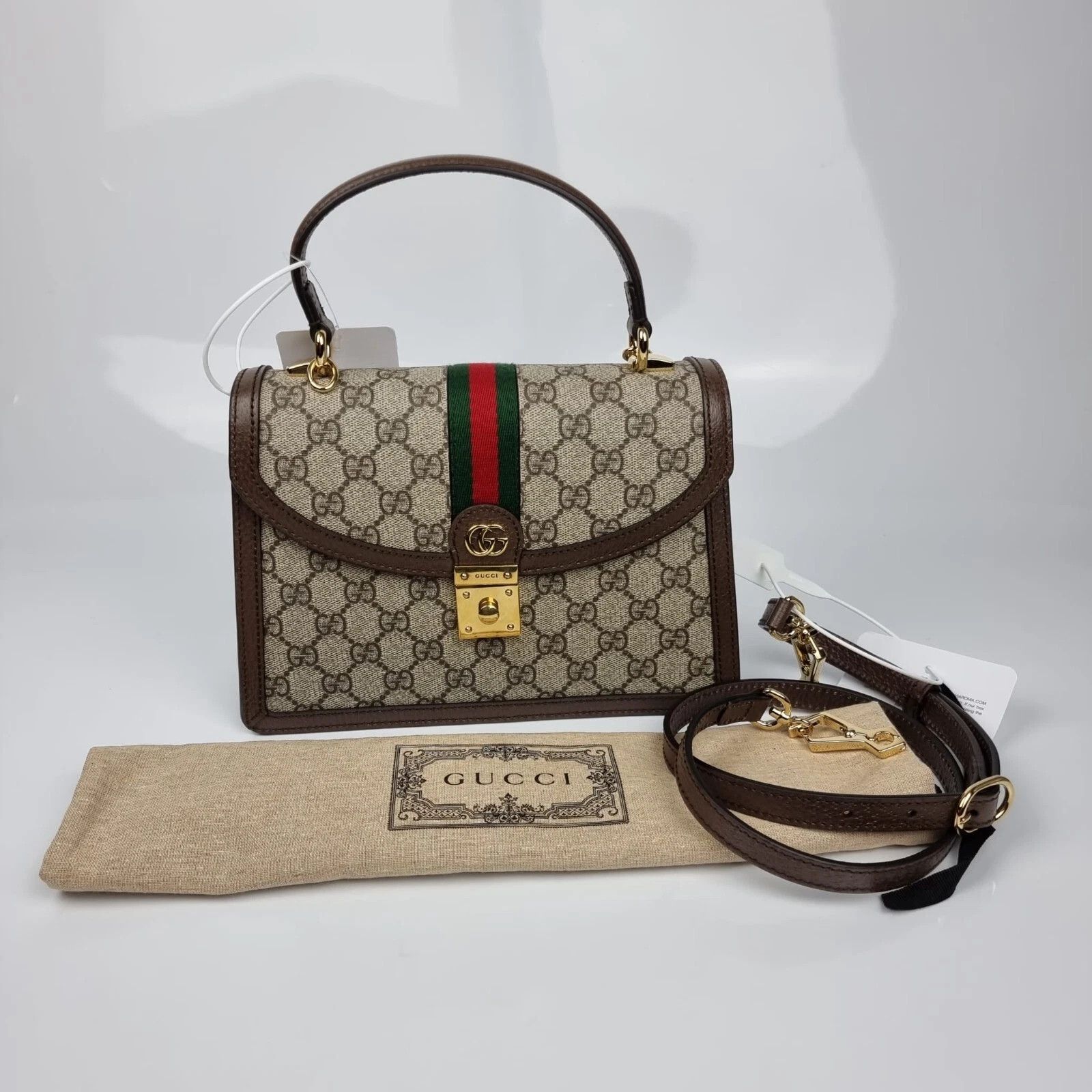 Gucci GUCCI Medium Ophidia GG Ebony Top Handle Bag New Size ONE SIZE - 2 Thumbnail