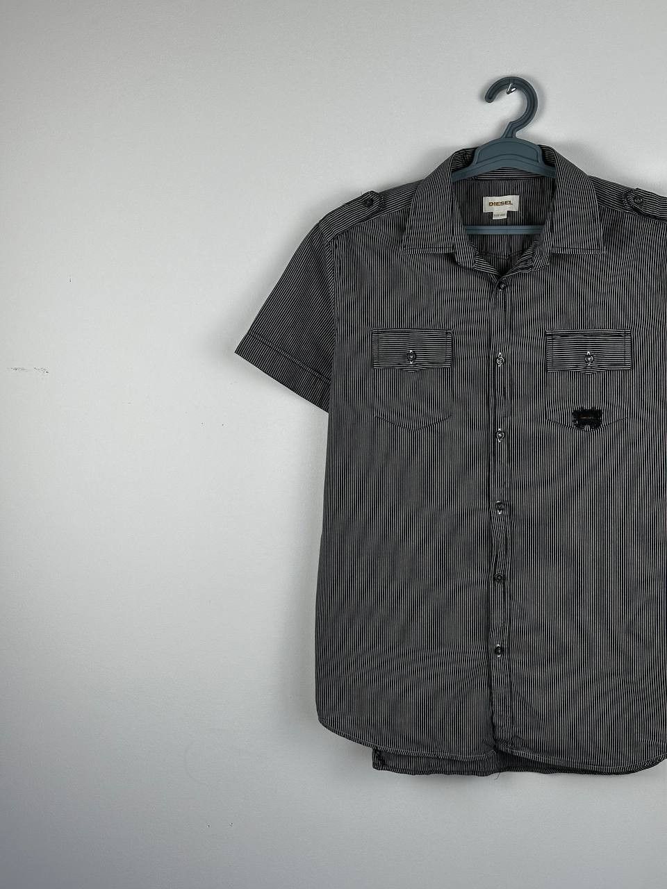 Diesel Vintage Diesel Stripped Short Sleeve Shirt Size US XXL / EU 58 / 5 - 3 Thumbnail