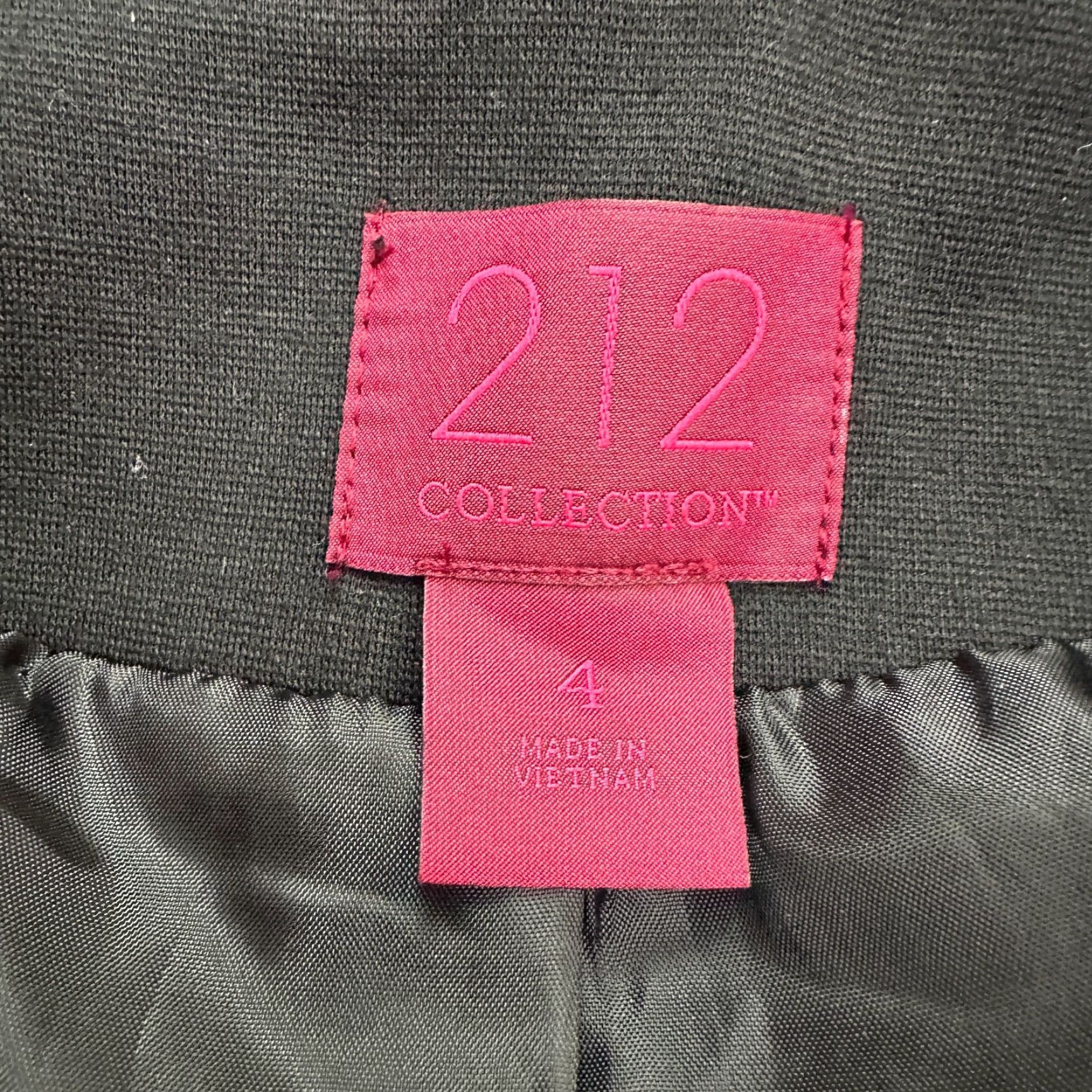 Vintage 212 Collection Blazer Jacket Womens 4 Black Single-Breasted Ruffles Lined Work Size S / US 4 / IT 40 - 4 Thumbnail
