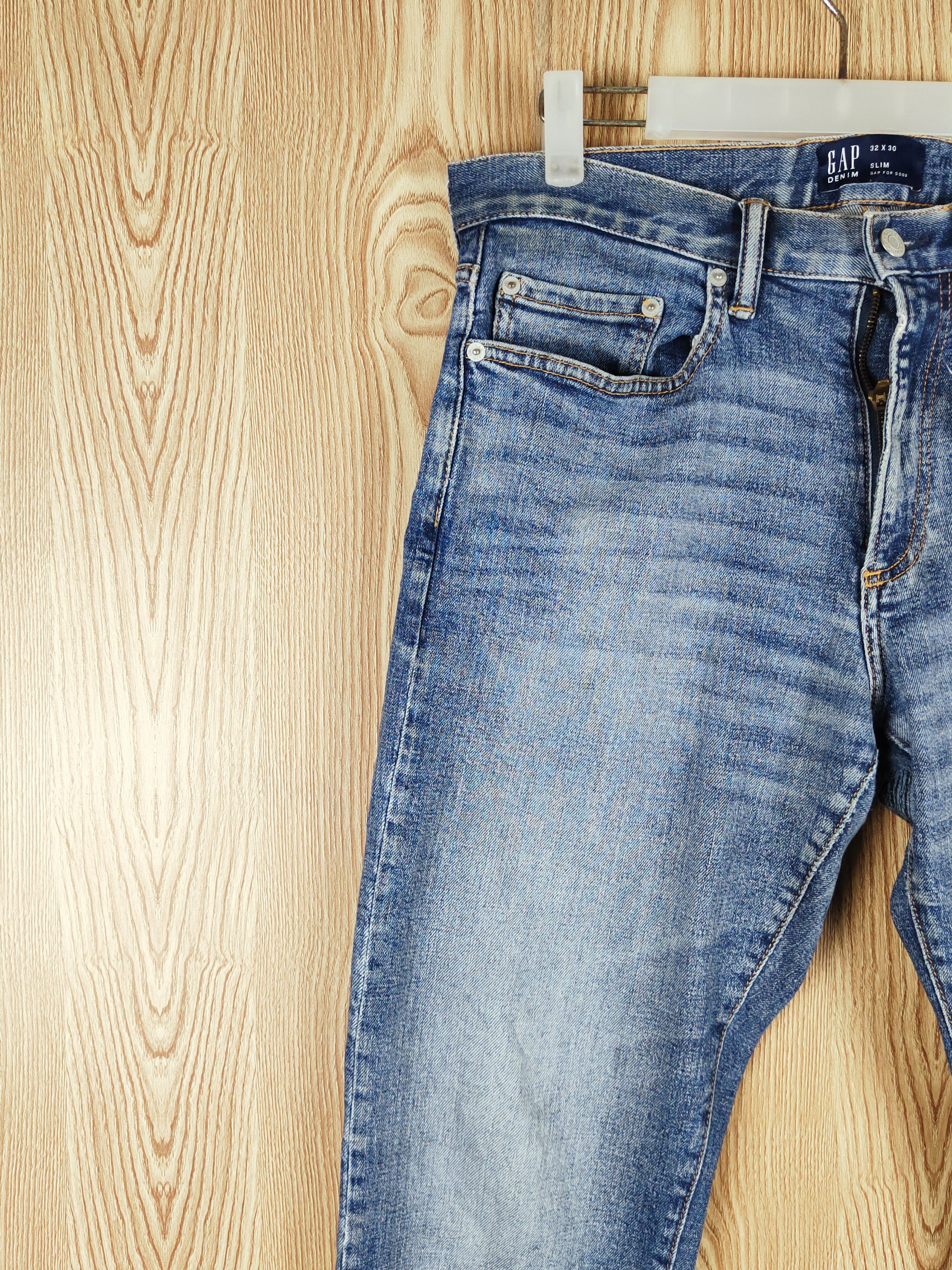 Gap Gap Blue Distressed Ripped Jeans #S2719 Size US 33 - 3 Thumbnail