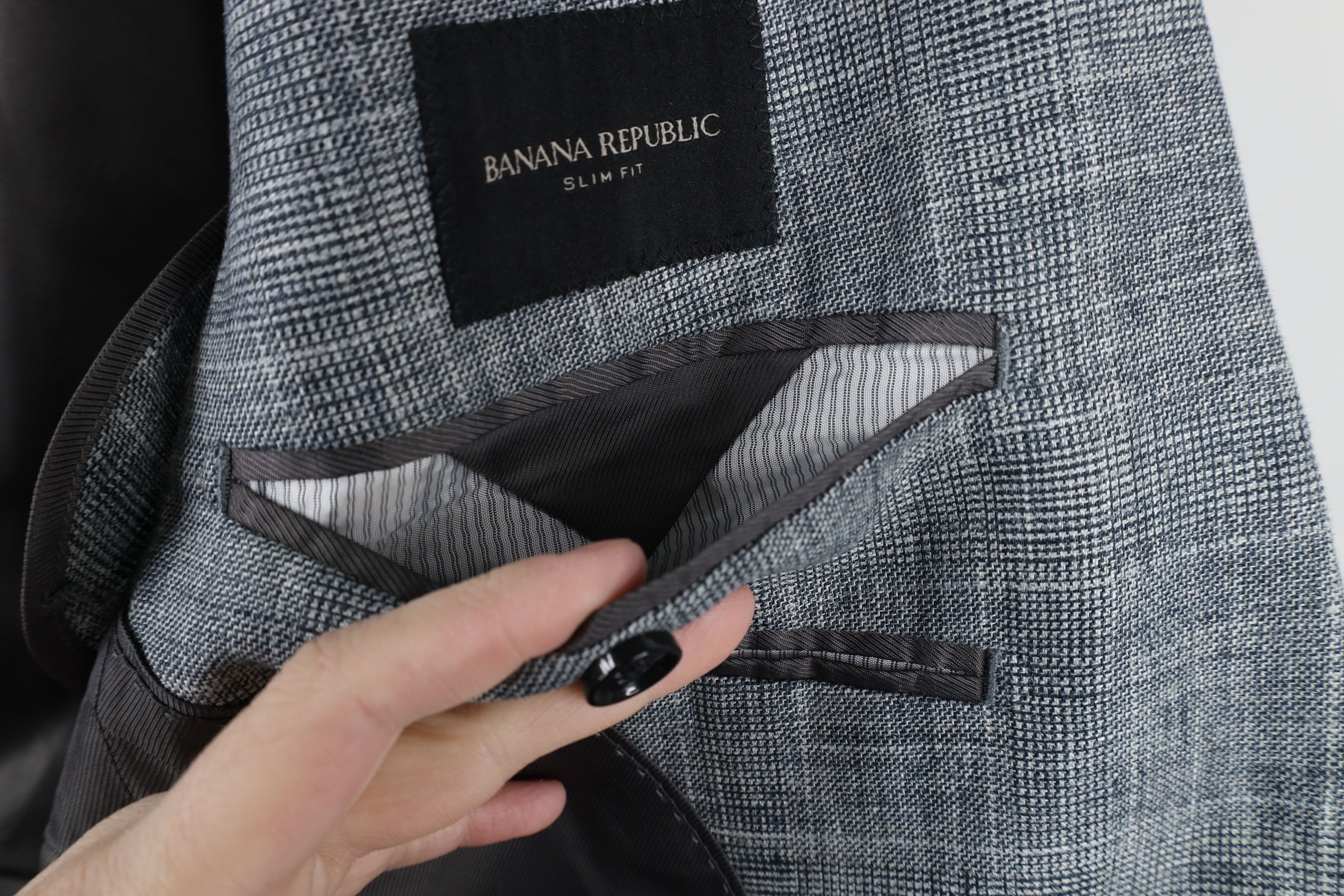 Banana Republic × Vintage New Banana Republic 2 Button Blazer Suit Coat Jacket Gray Size US M / EU 48-50 / 2 - 11 Thumbnail