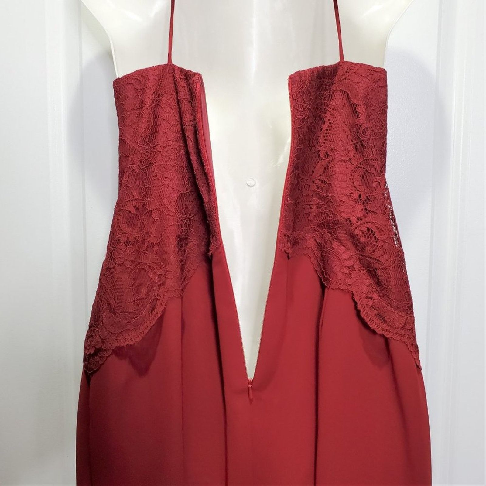 After Six After Six Lace Bodice Matte Chiffon Bridesmaid Formal Dress Size XL / US 12-14 / IT 48-50 - 5 Thumbnail